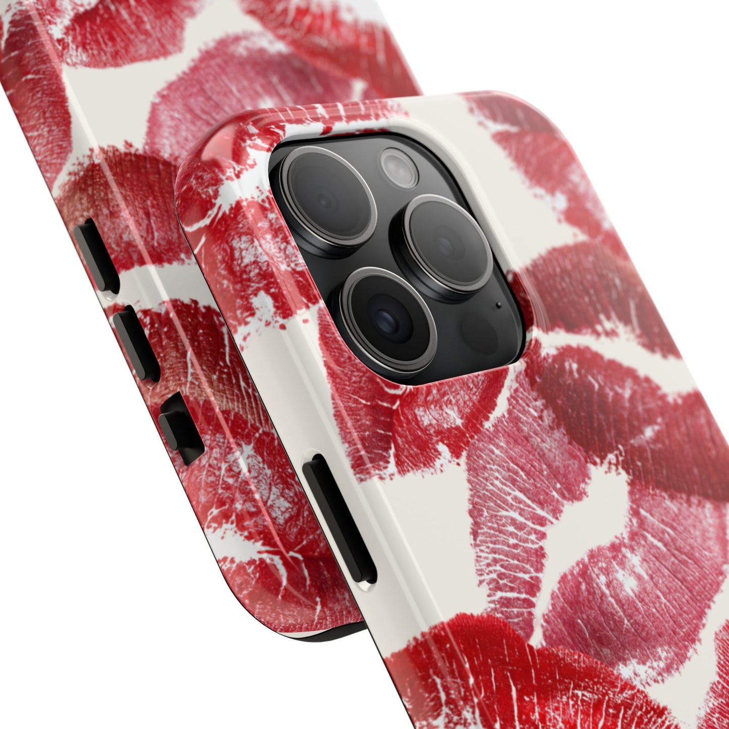 Red Lipstick Kiss Pattern Phone Case | Tough Phone Case