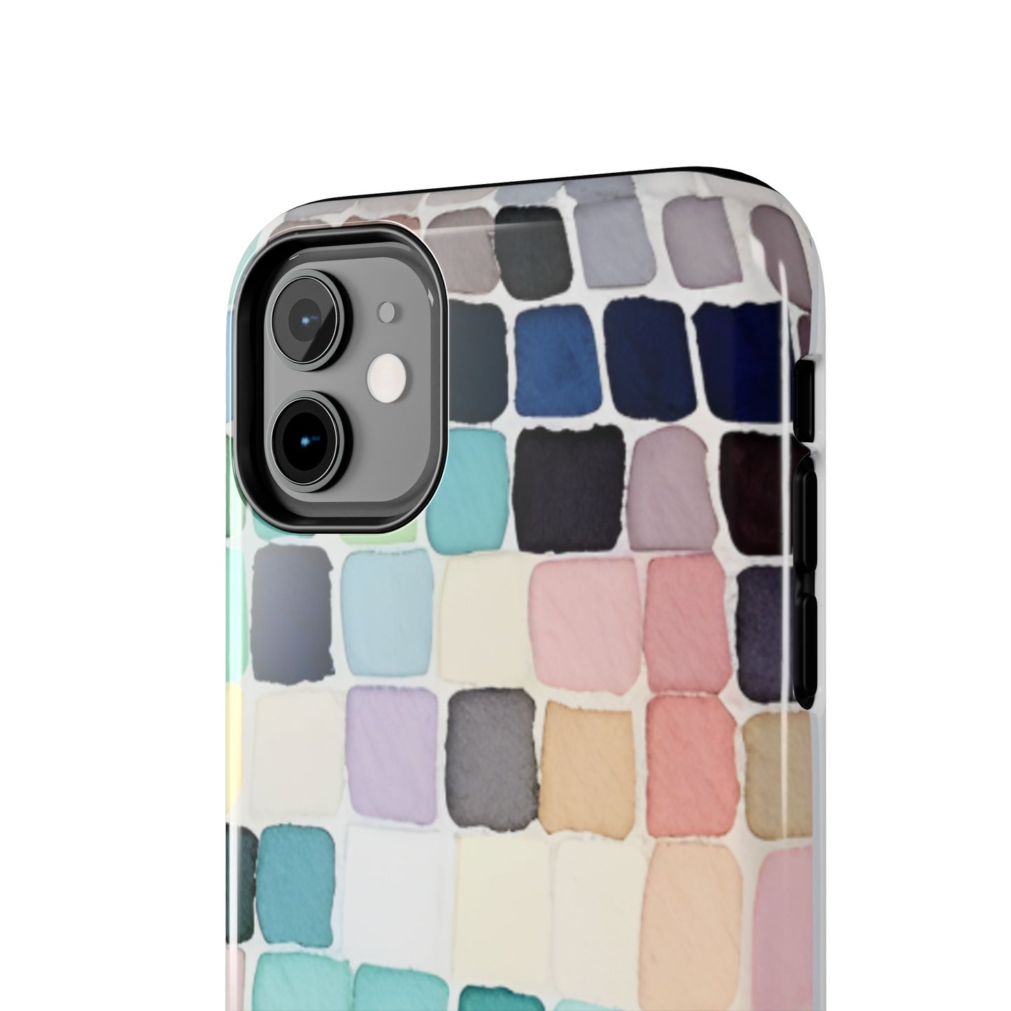 Watercolor —  Abstract Mosaic Tough Phone Case Pastel Tile Protective Cover