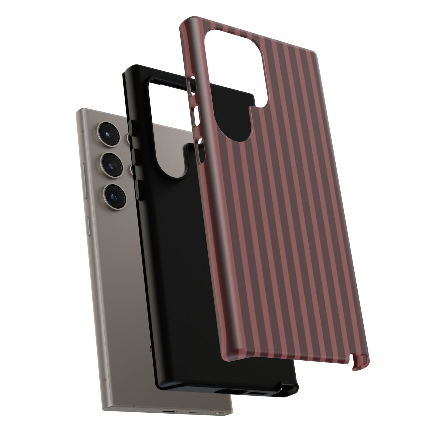 Striped Double Burgundy  — Tough Phone Case