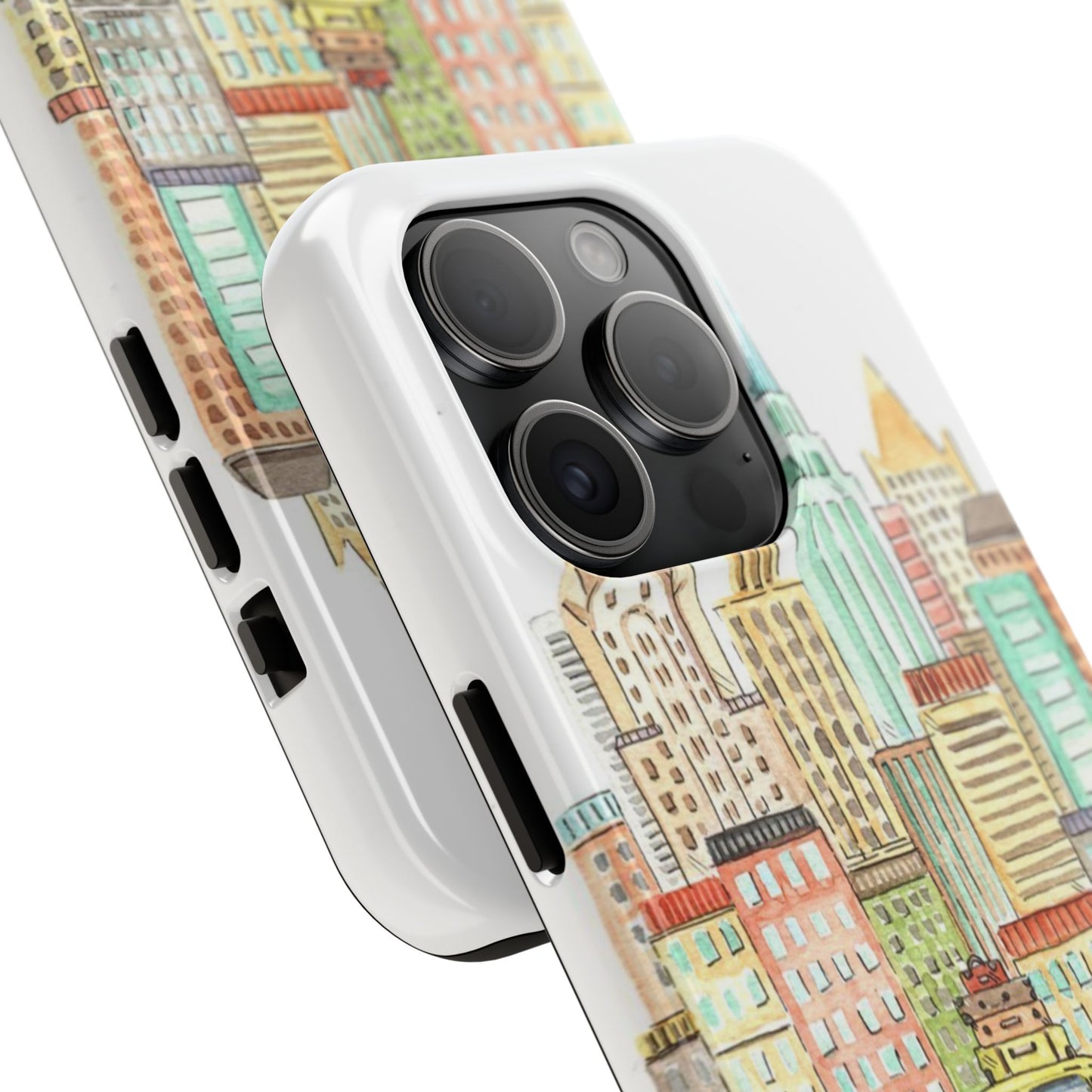 New York – New York Watercolor Skyline Tough Phone Case