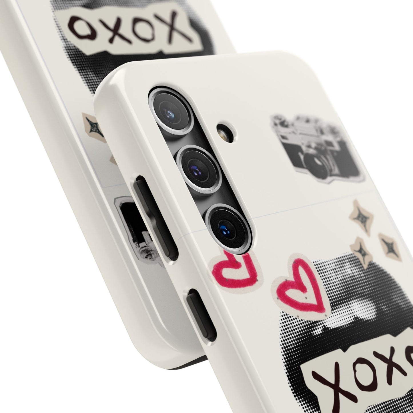 XOXO Lips Phone Case | Retro Pop Art Camera & Hearts