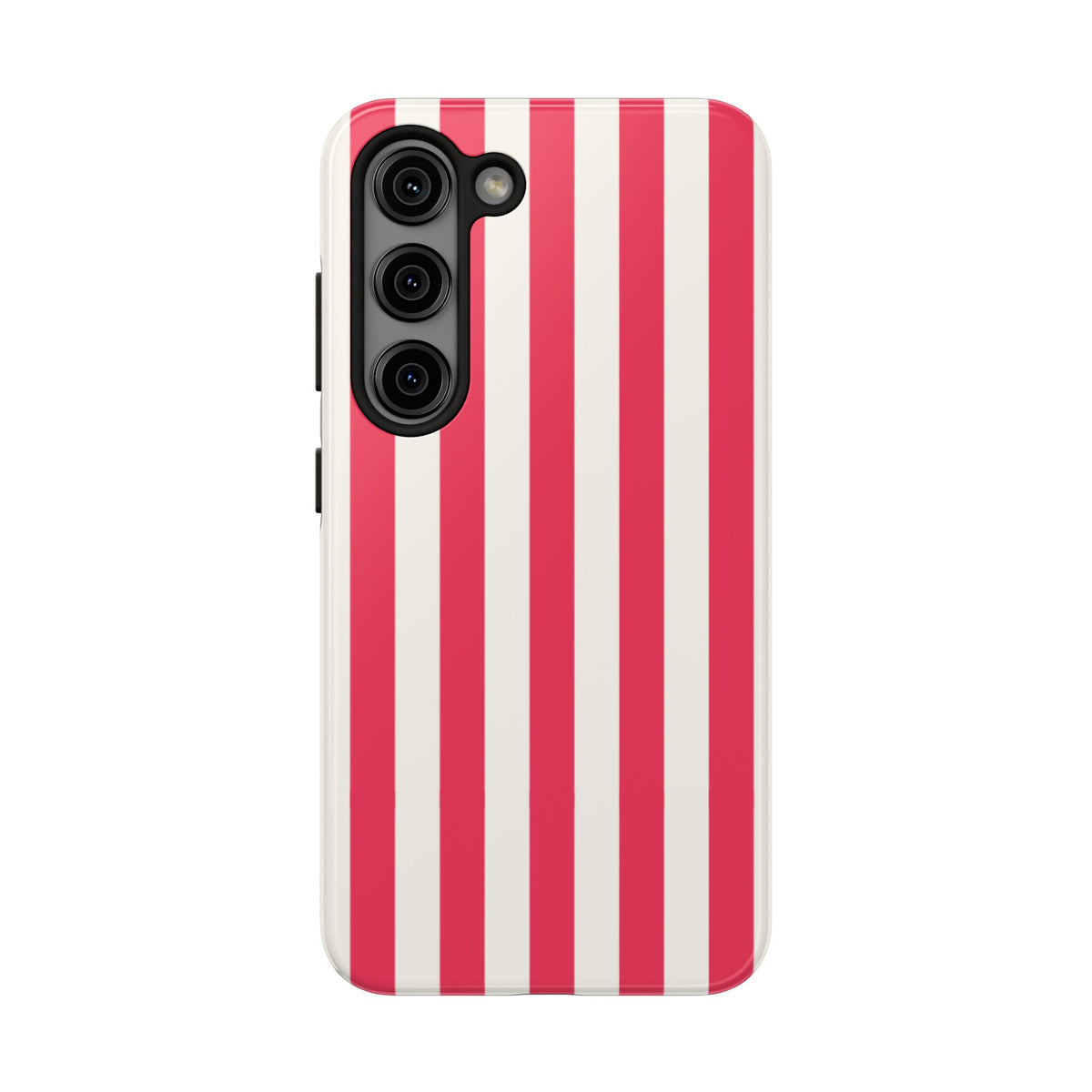 Red Strips — Red & White Vertical Stripe Tough Phone Case