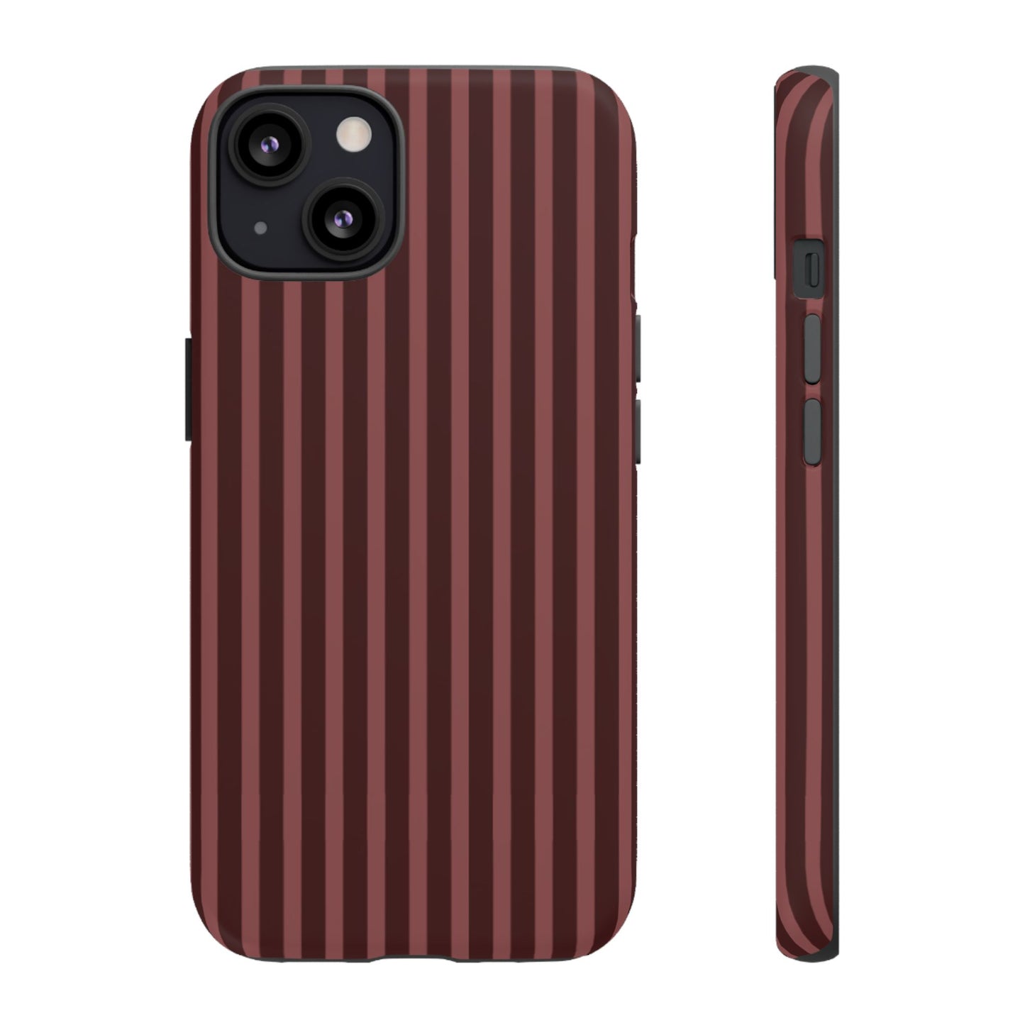 Striped Double Burgundy  — Tough Phone Case