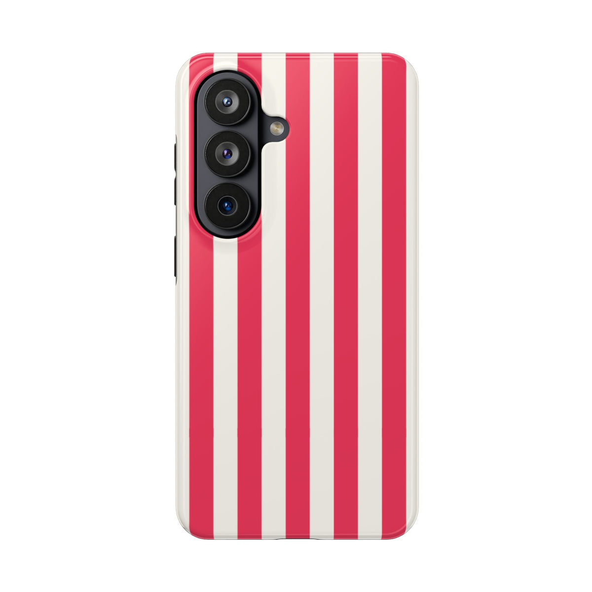 Red Strips — Red & White Vertical Stripe Tough Phone Case