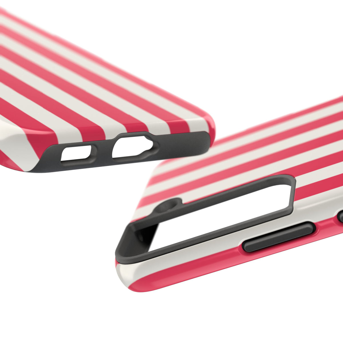Red Strips — Red & White Vertical Stripe Tough Phone Case