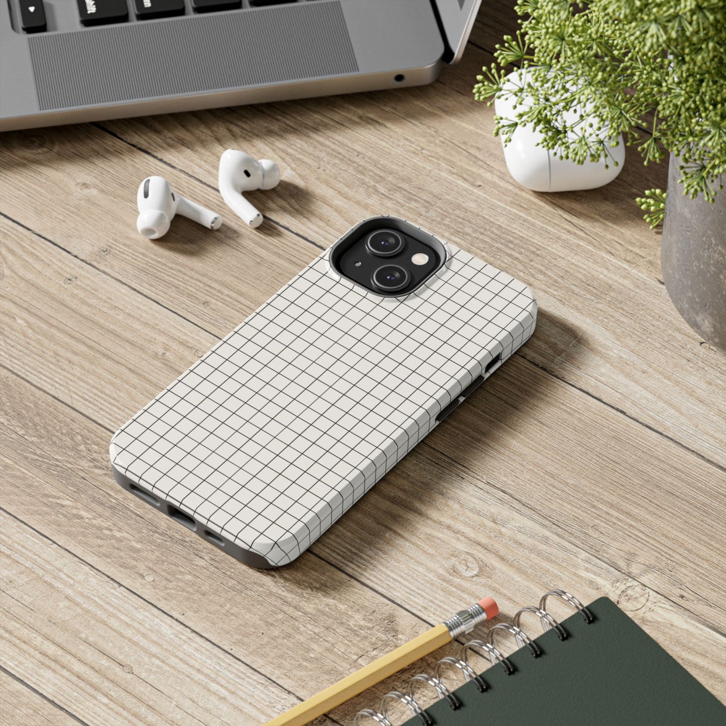 The Architect |Tough Phone Case Minimal Graph Paper Design