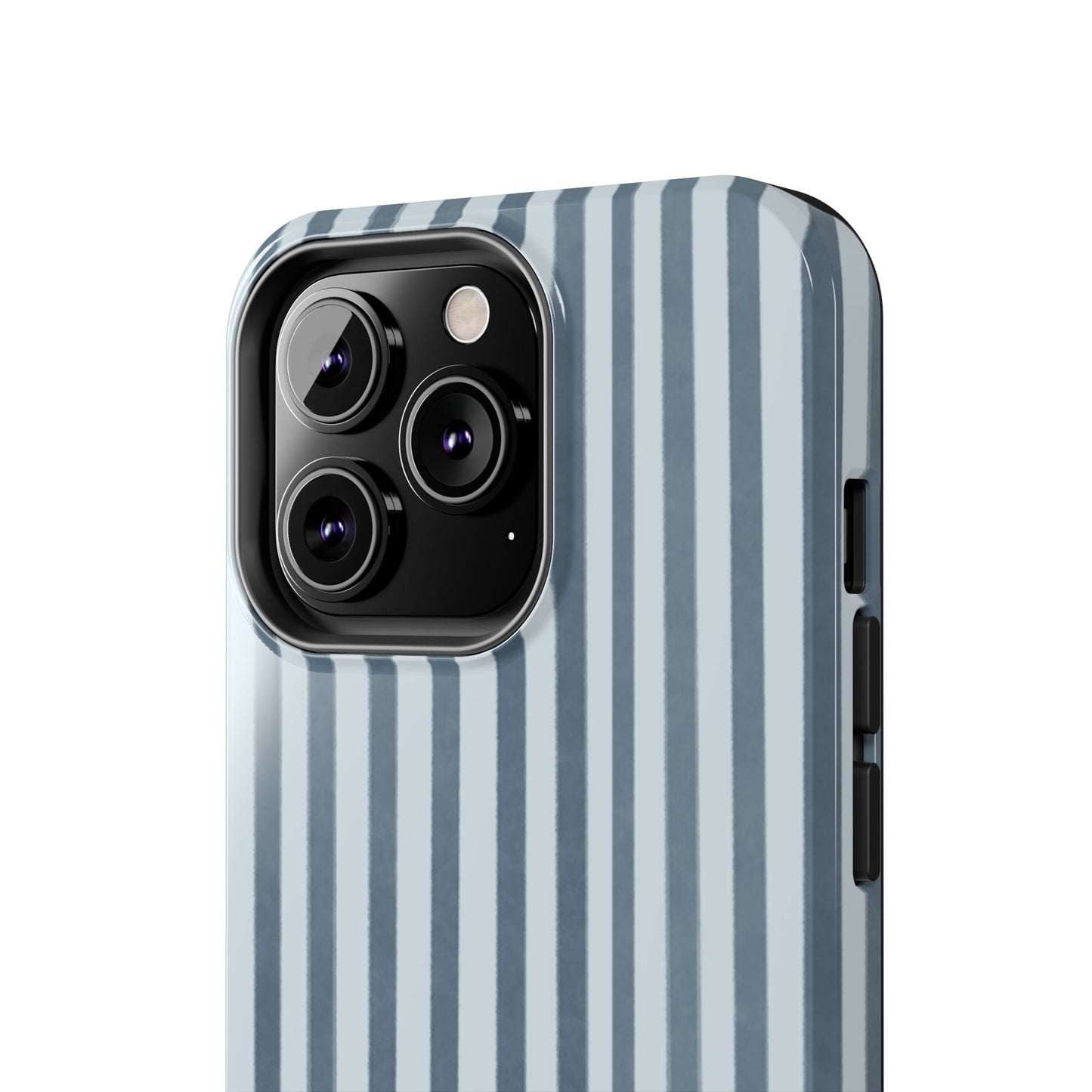 Rainy Day – Striped Tough Phone Case Blue Vertical Stripes,