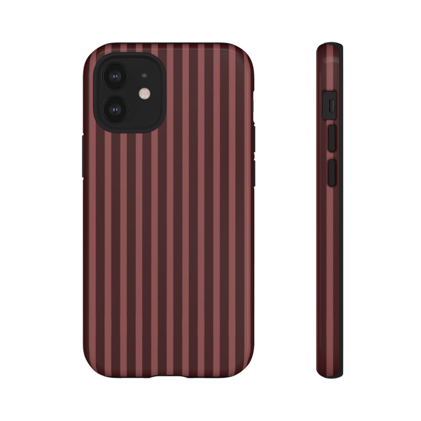Striped Double Burgundy  — Tough Phone Case