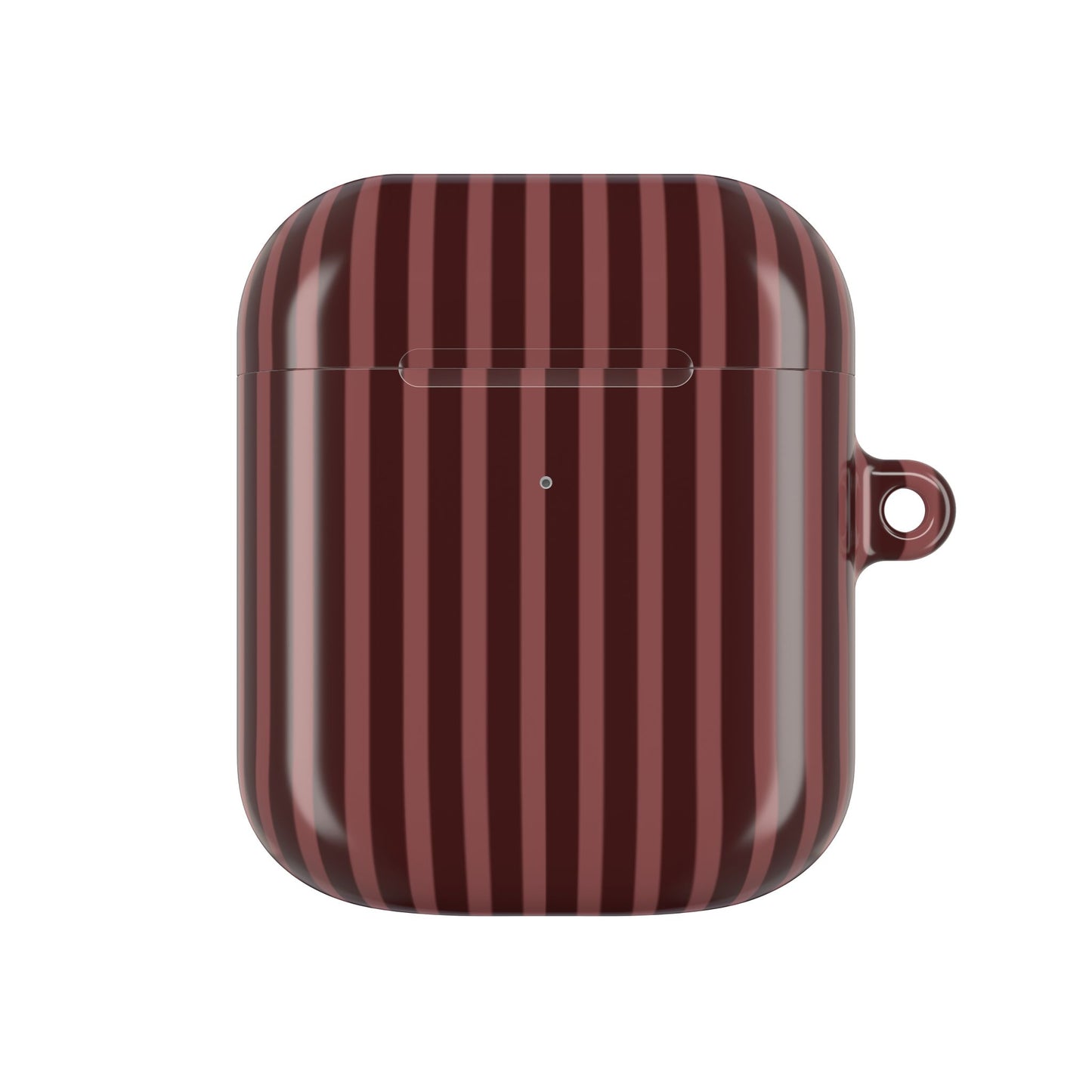 Striped Double Burgundy  —  AirPod Case