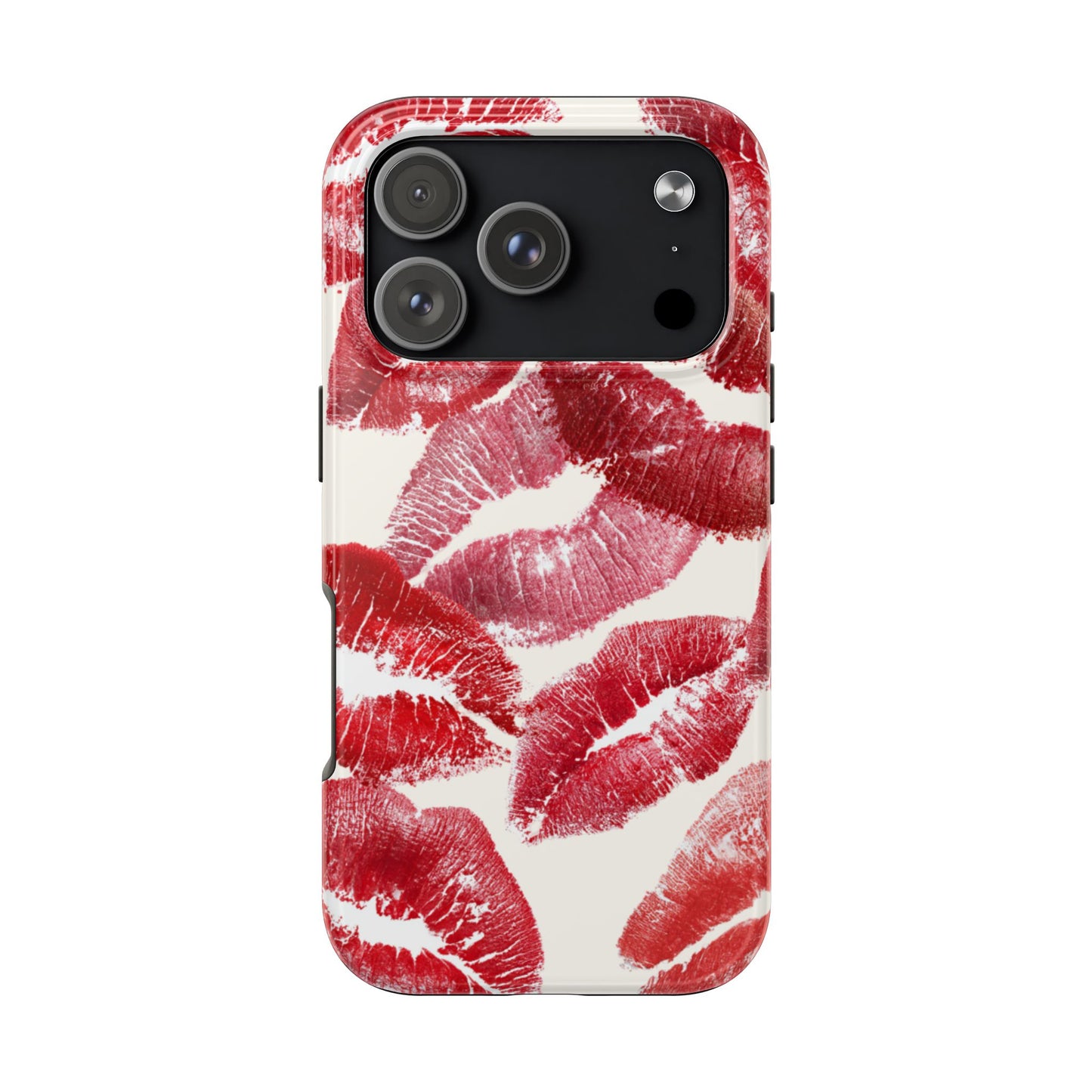 Red Lipstick Kiss Pattern Phone Case | Tough Phone Case