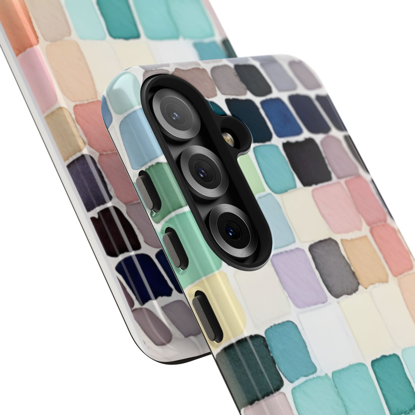 Watercolor —  Abstract Mosaic Tough Phone Case Pastel Tile Protective Cover