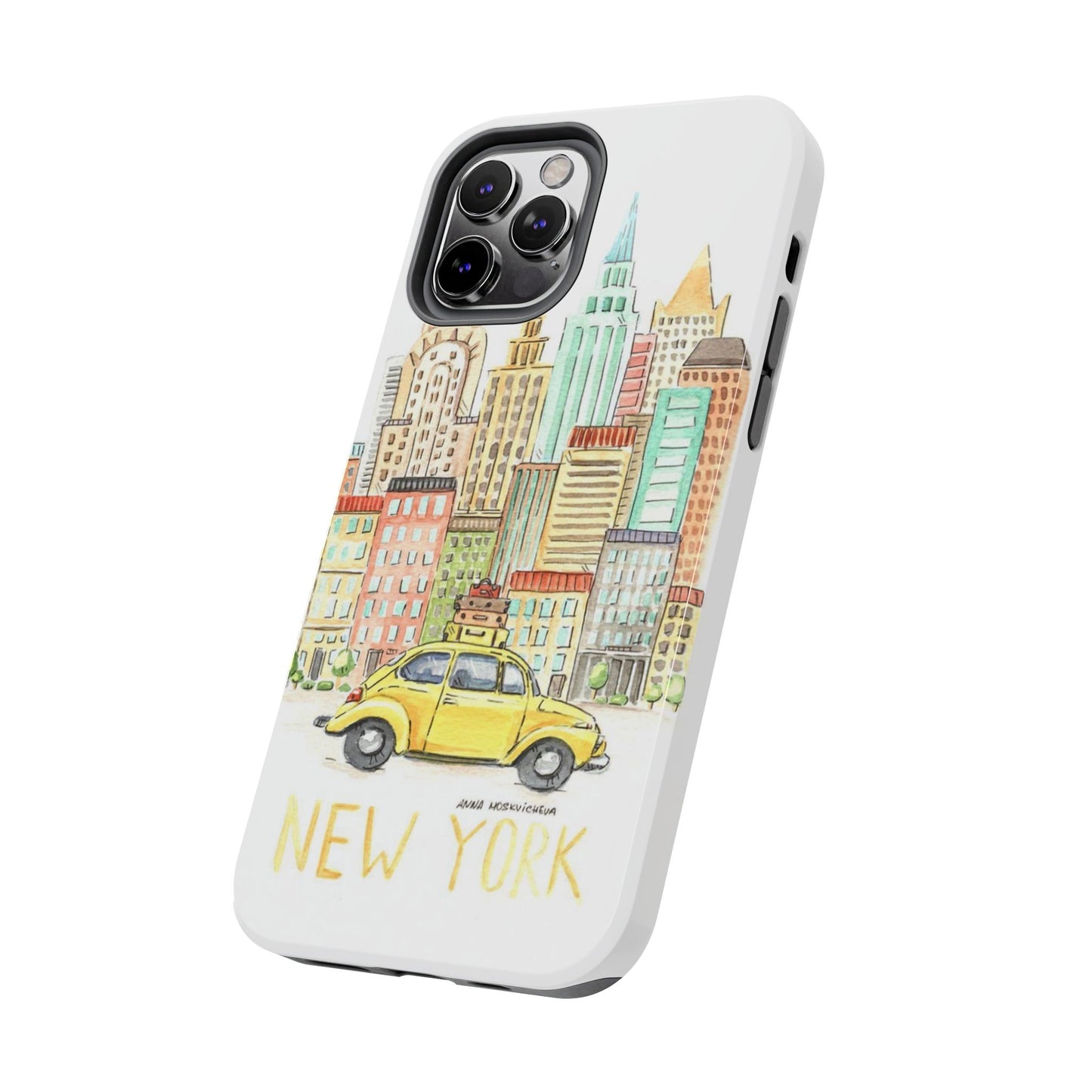 New York – New York Watercolor Skyline Tough Phone Case