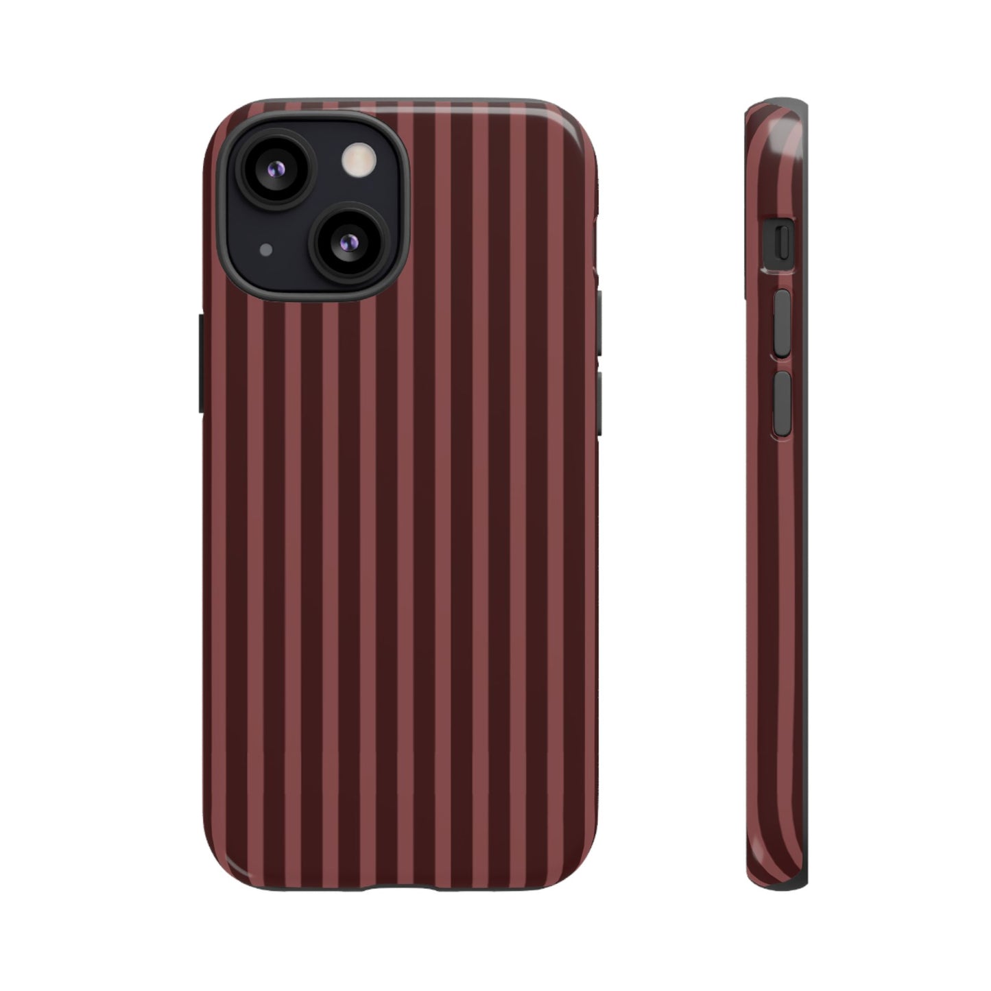 Striped Double Burgundy  — Tough Phone Case