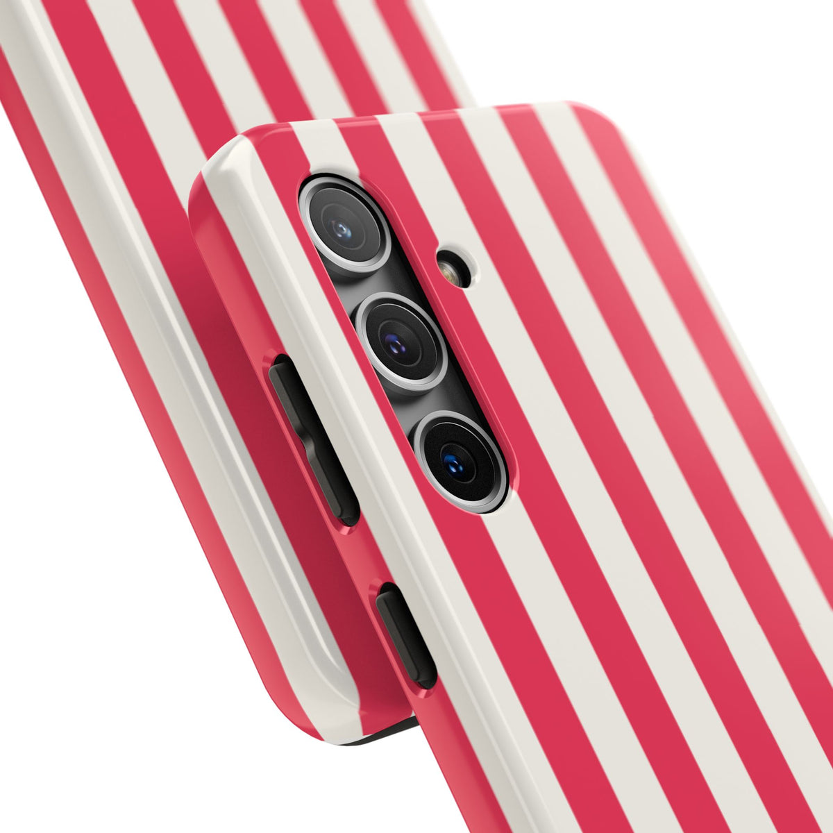 Red Strips — Red & White Vertical Stripe Tough Phone Case