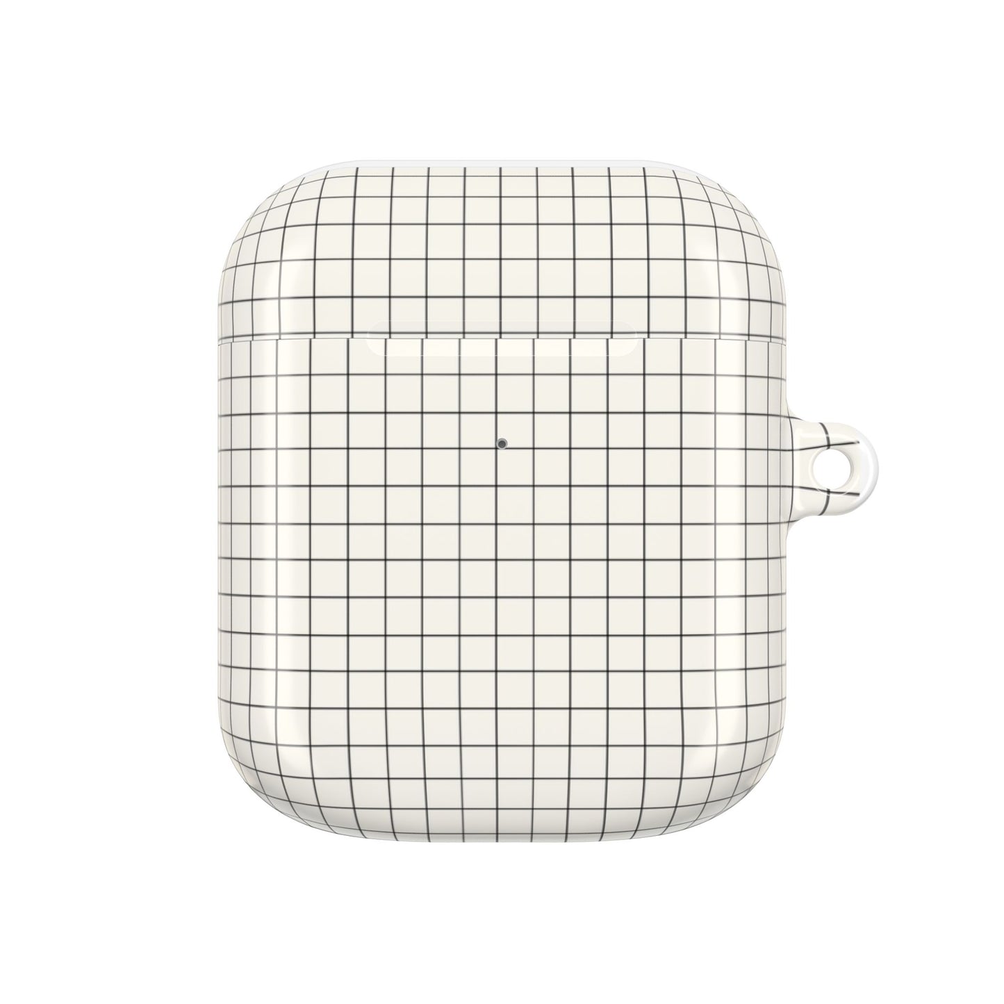 Minimal Grid Pattern AirPod Case | Black Checkered Design
