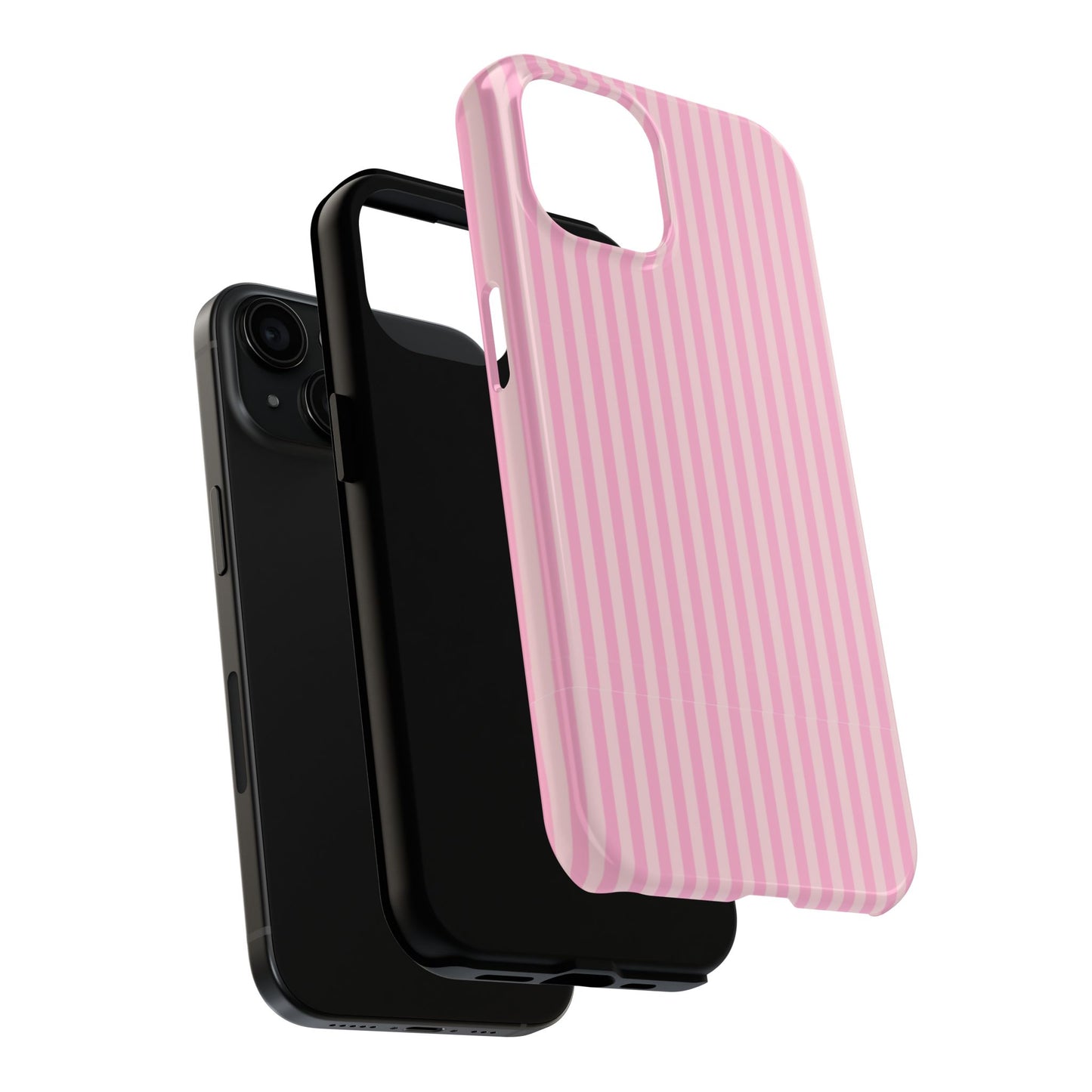 Pretty In Pink  – Pink Vertical Stripe Tough Phone Case