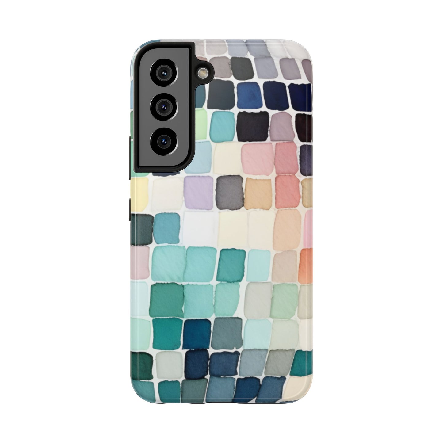 Watercolor —  Abstract Mosaic Tough Phone Case Pastel Tile Protective Cover