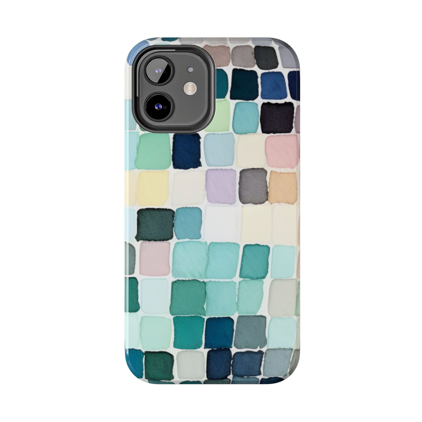 Watercolor —  Abstract Mosaic Tough Phone Case Pastel Tile Protective Cover