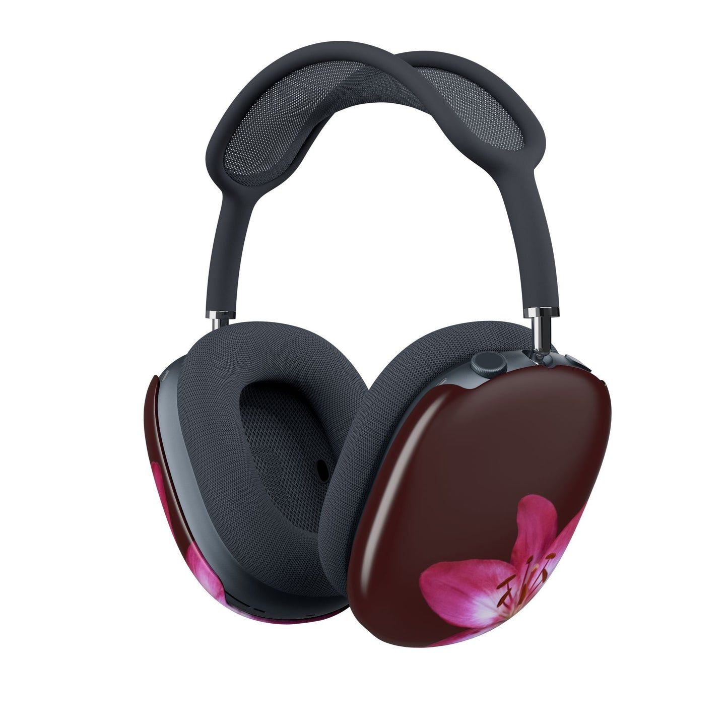 Burgundy Floral Lily — AirPod Max Case