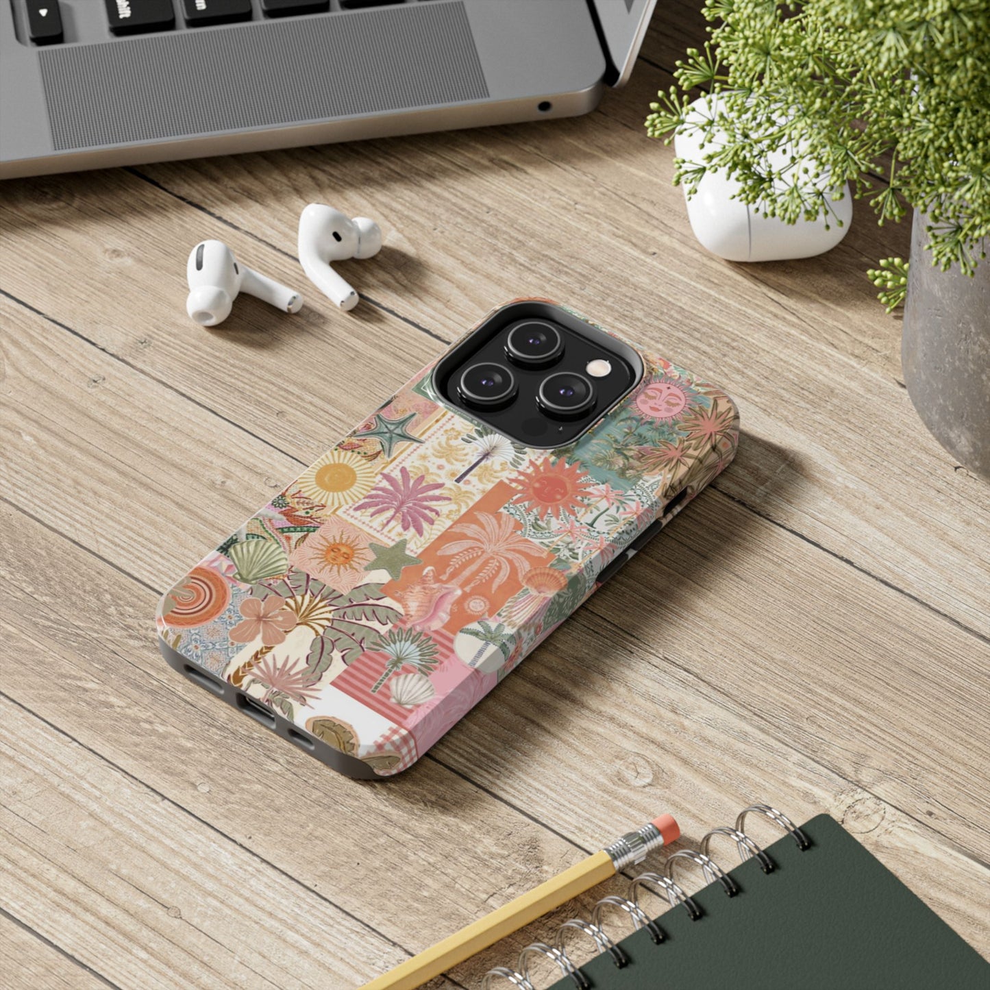 Girls Just Wanna Have Fun! — Tough Phone Case  Retro Tropical Collage iPhone Case