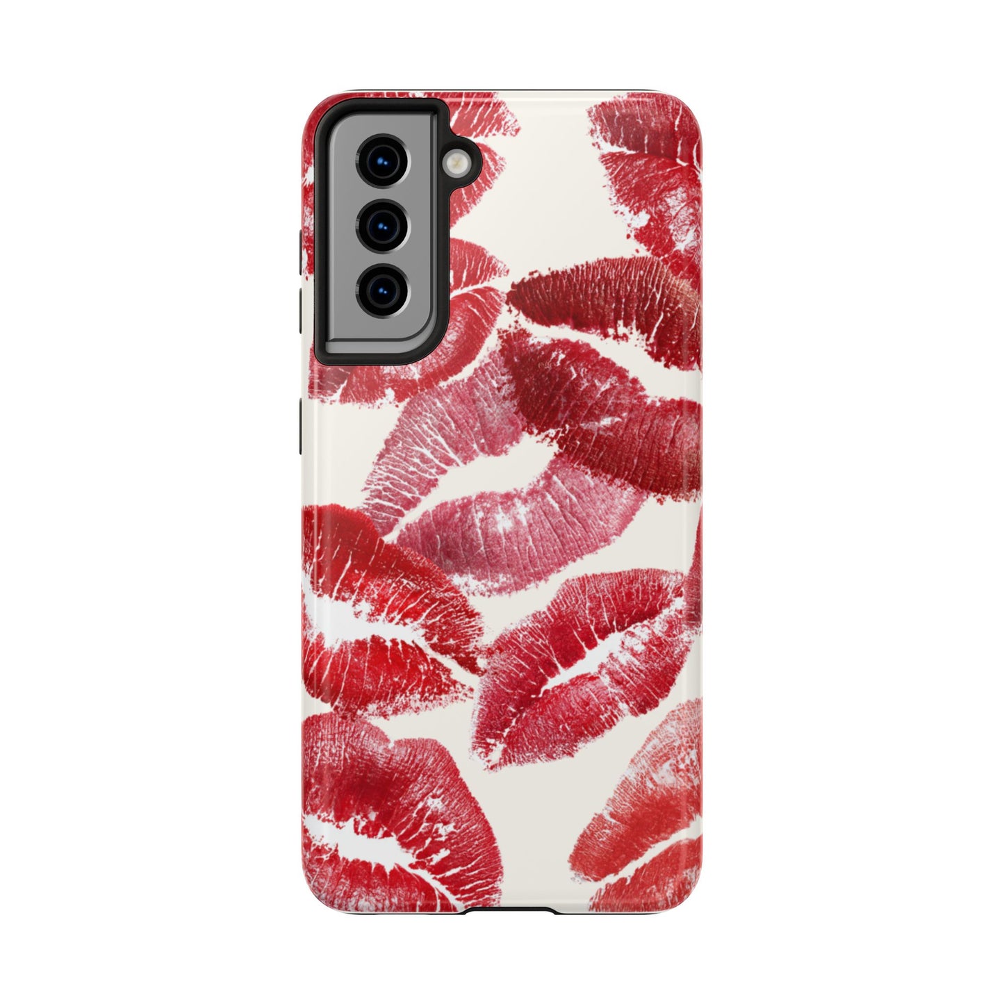 Red Lipstick Kiss Pattern Phone Case | Tough Phone Case