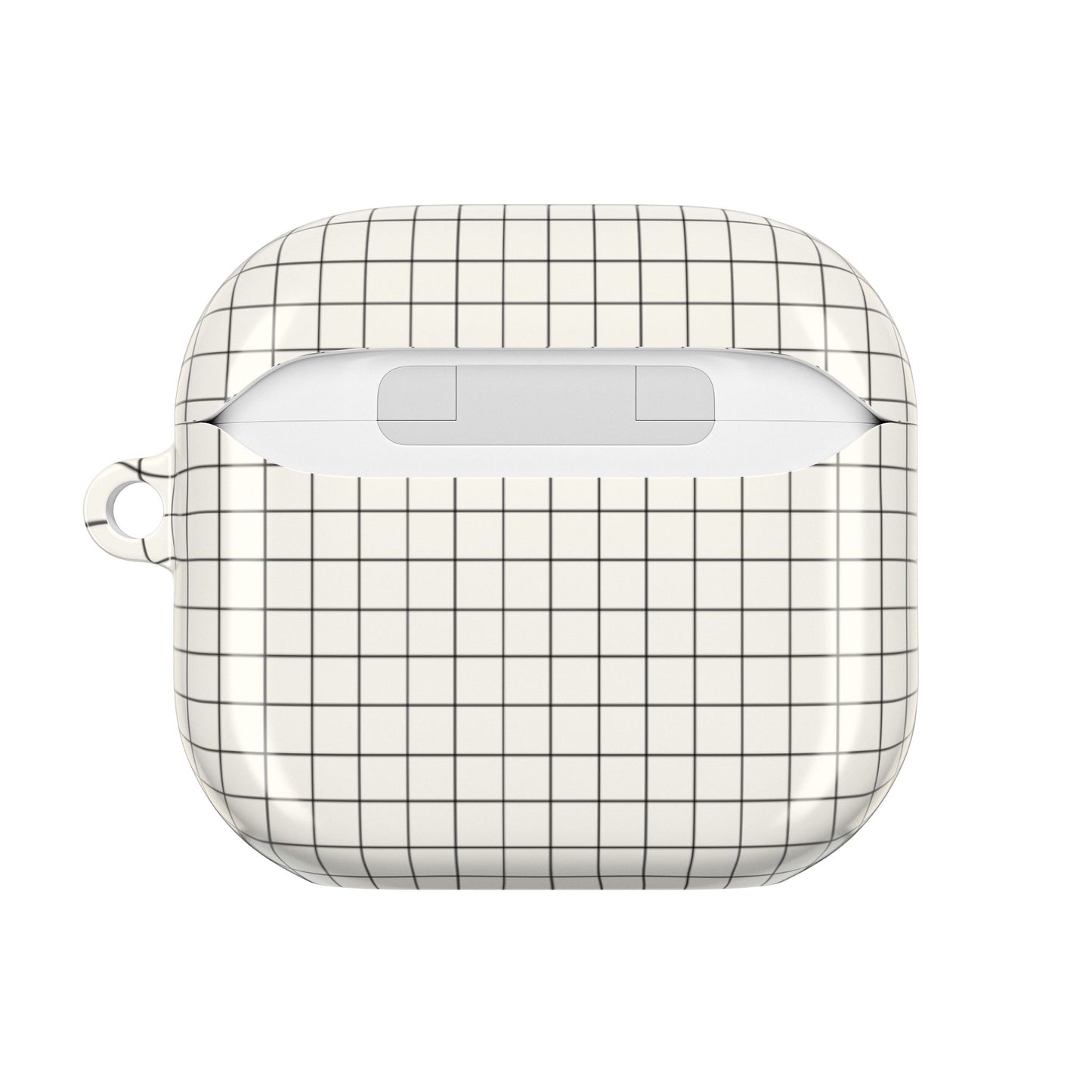 Minimal Grid Pattern AirPod Case | Black Checkered Design