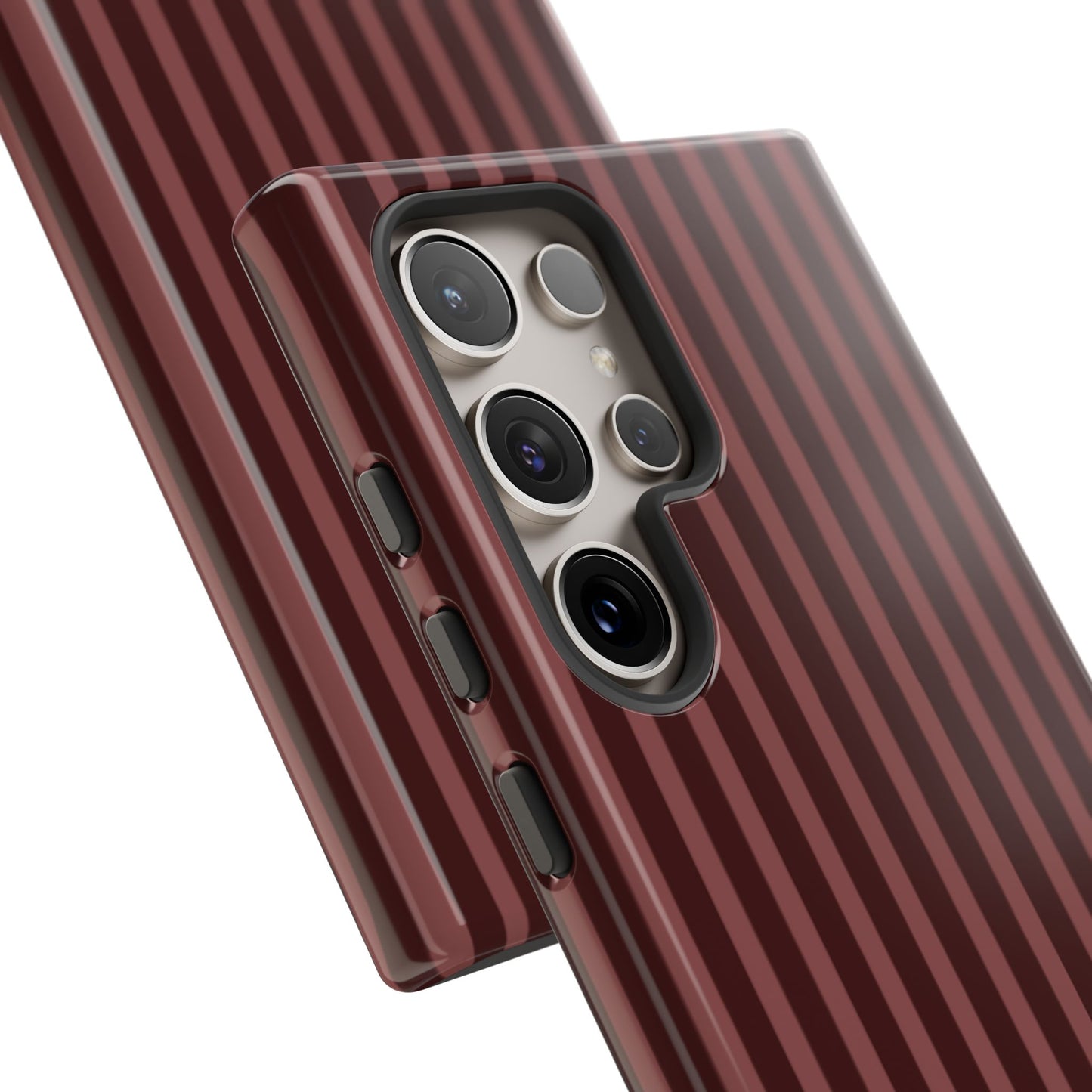 Striped Double Burgundy  — Tough Phone Case