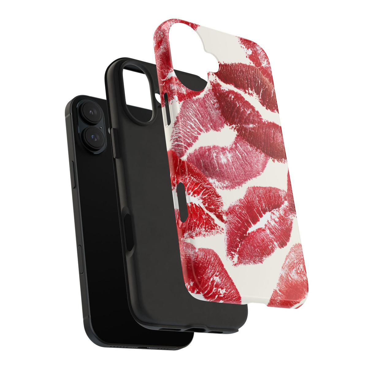 Red Lipstick Kiss Pattern Phone Case | Tough Phone Case