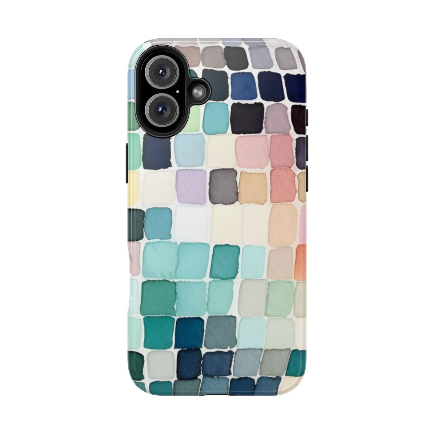 Watercolor —  Abstract Mosaic Tough Phone Case Pastel Tile Protective Cover