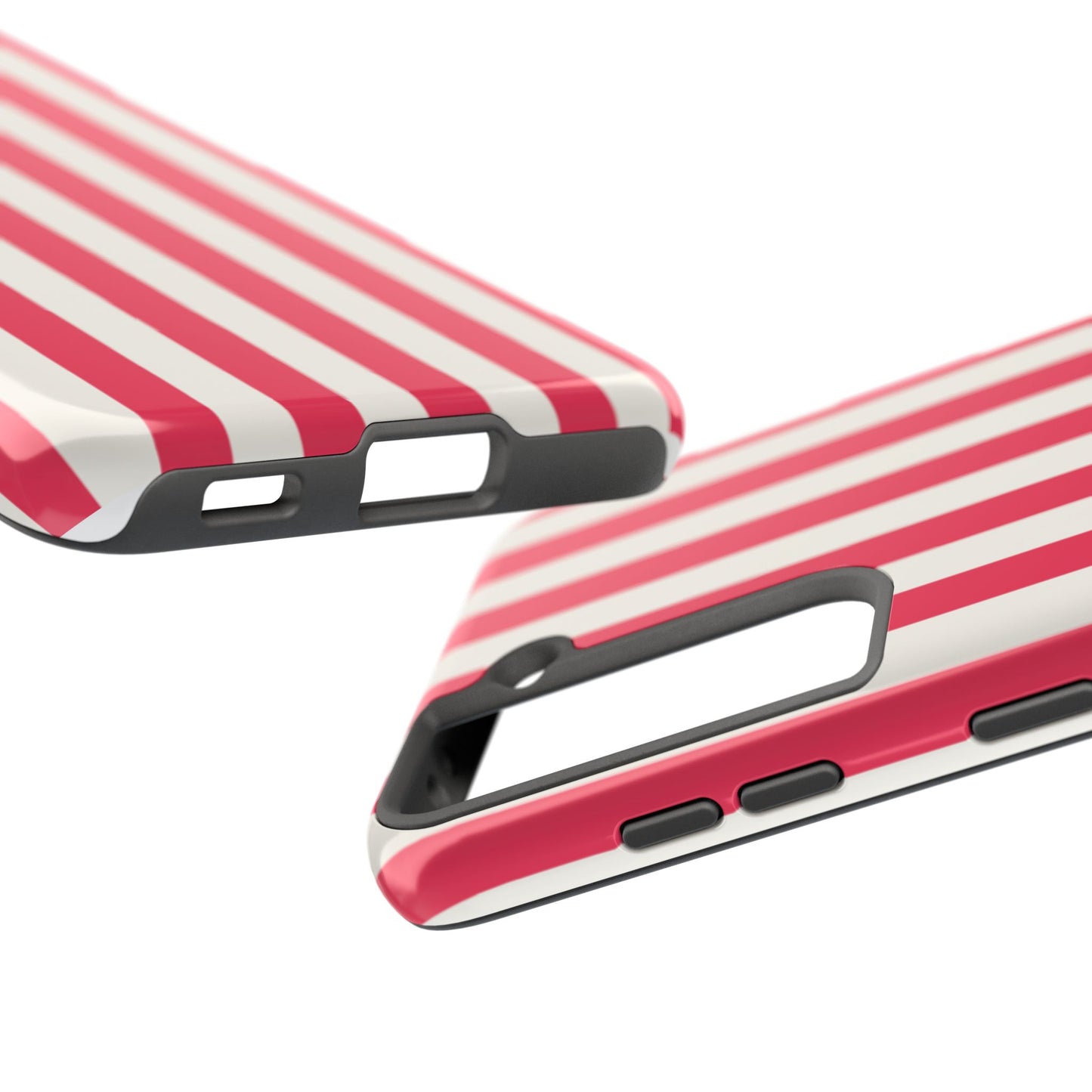 Red Strips — Red & White Vertical Stripe Tough Phone Case