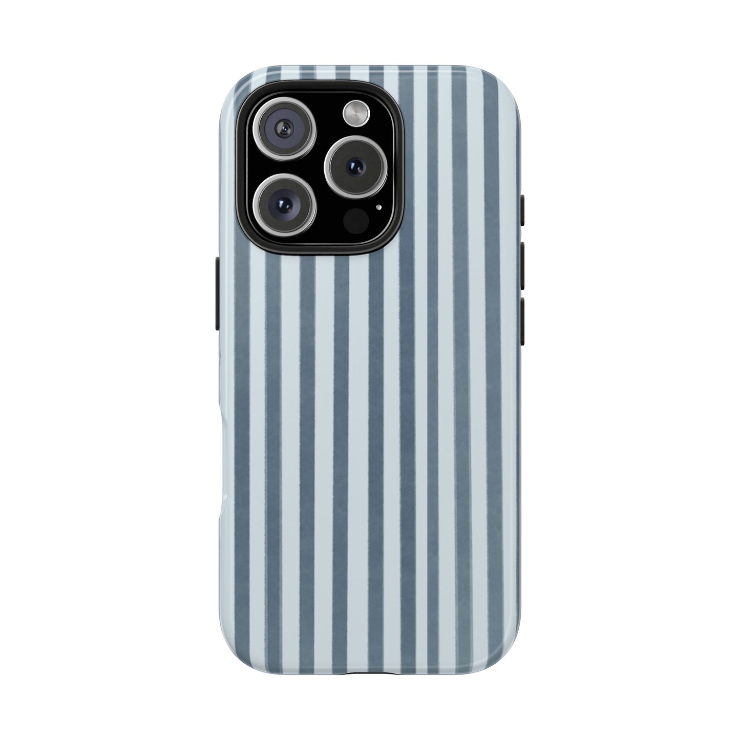 Rainy Day – Striped Tough Phone Case Blue Vertical Stripes,