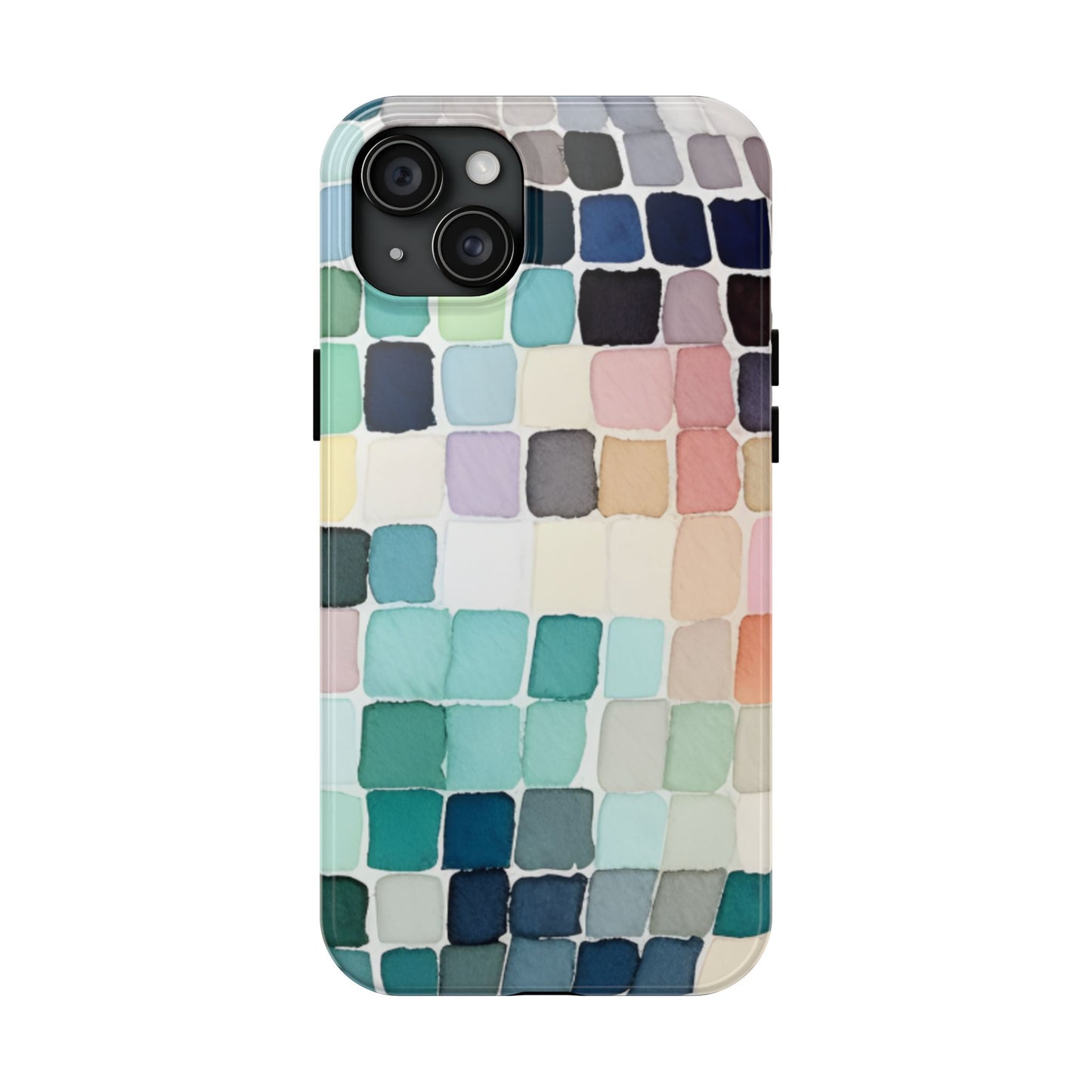 Watercolor —  Abstract Mosaic Tough Phone Case Pastel Tile Protective Cover