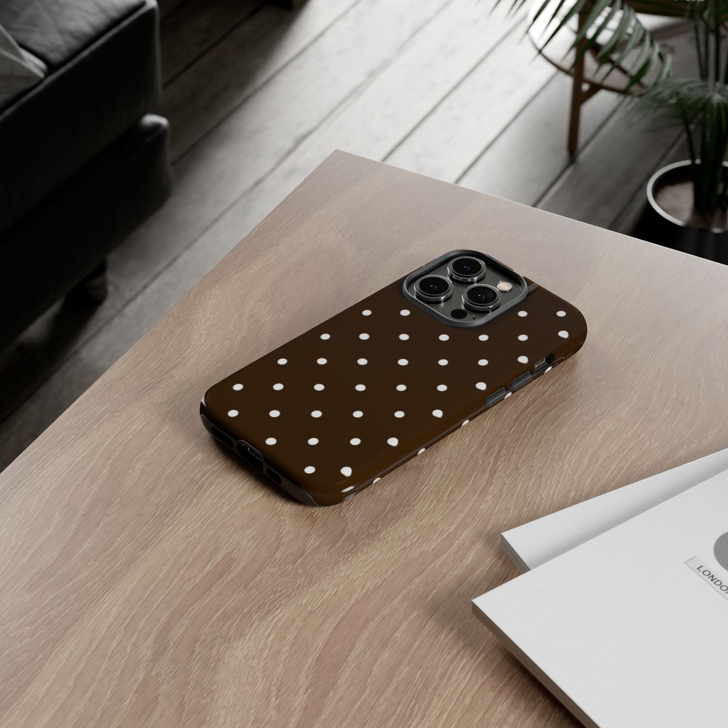 Cacao Polka Dot  — Phone Case Tough Case