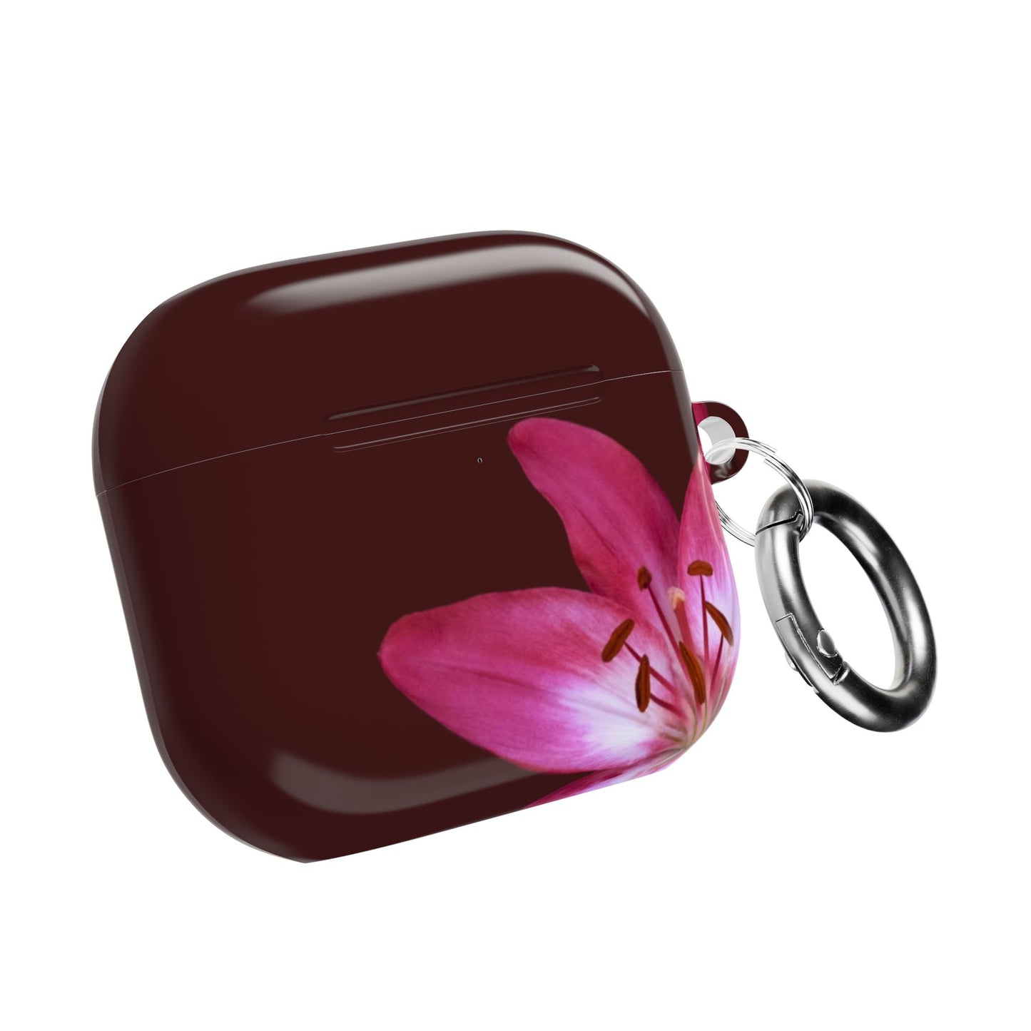 Burgundy Floral Lily  — AirPods Case