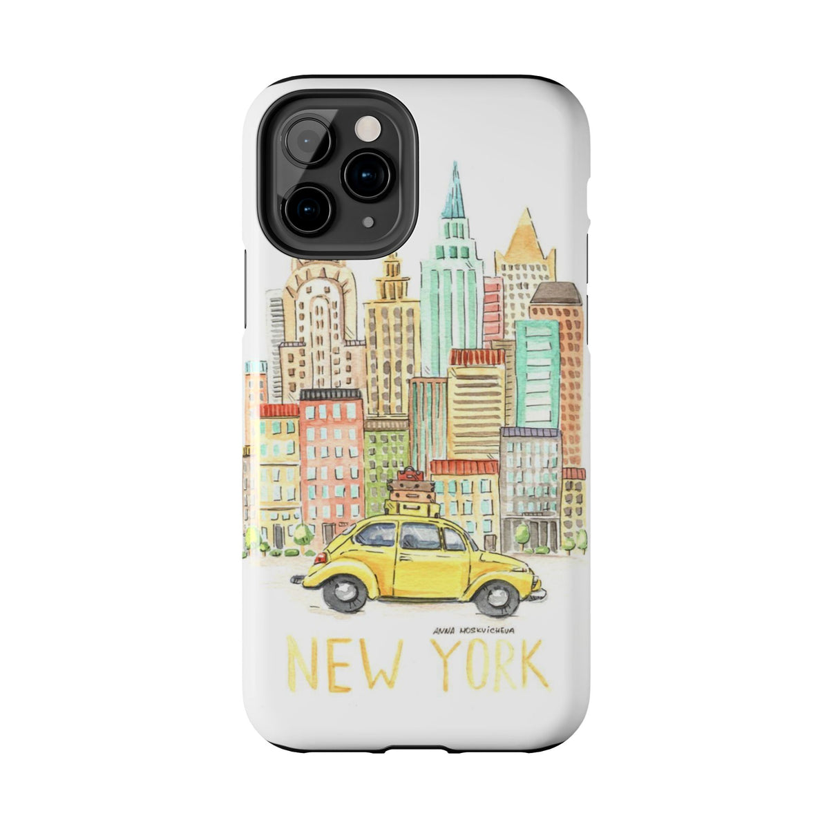 New York – New York Watercolor Skyline Tough Phone Case