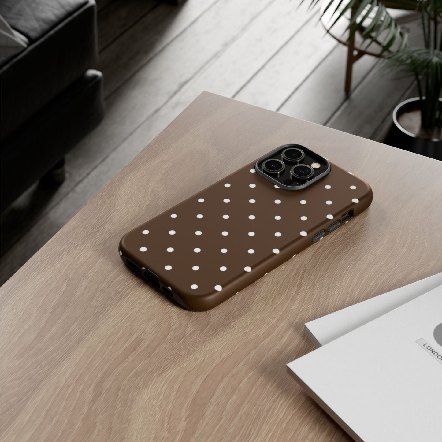 Cacao Polka Dot  — Phone Case Tough Case