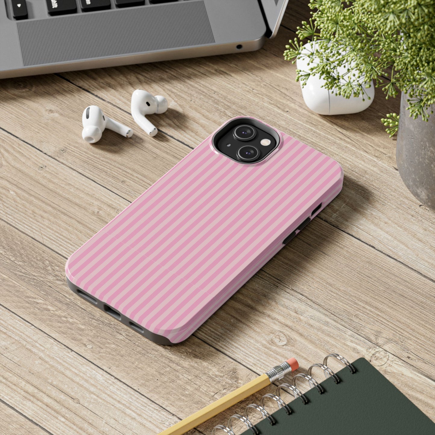 Pretty In Pink  – Pink Vertical Stripe Tough Phone Case
