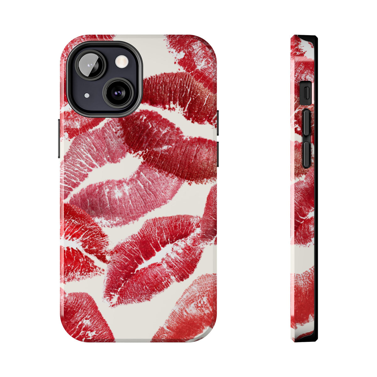 Red Lipstick Kiss Pattern Phone Case | Tough Phone Case
