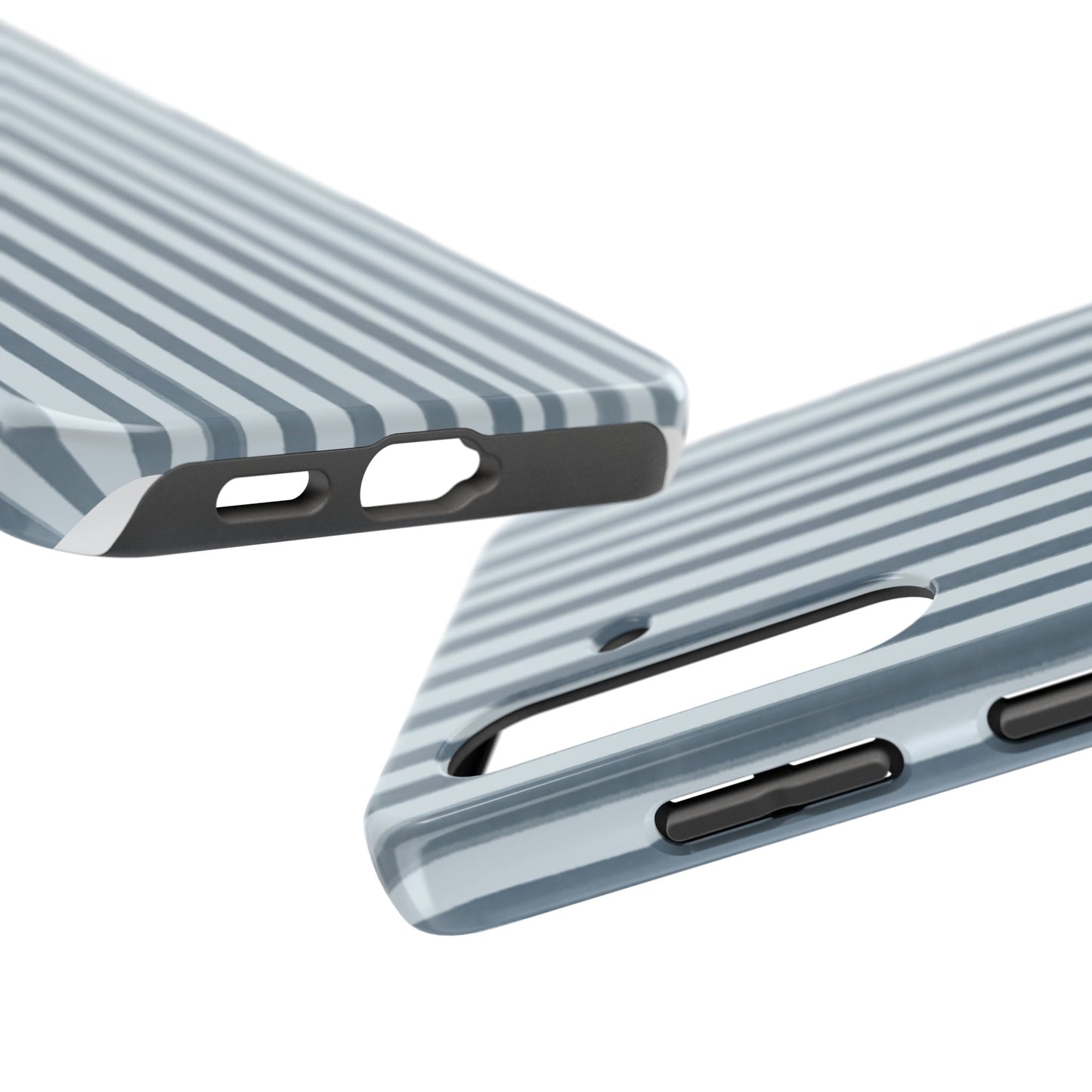 Rainy Day – Striped Tough Phone Case Blue Vertical Stripes,