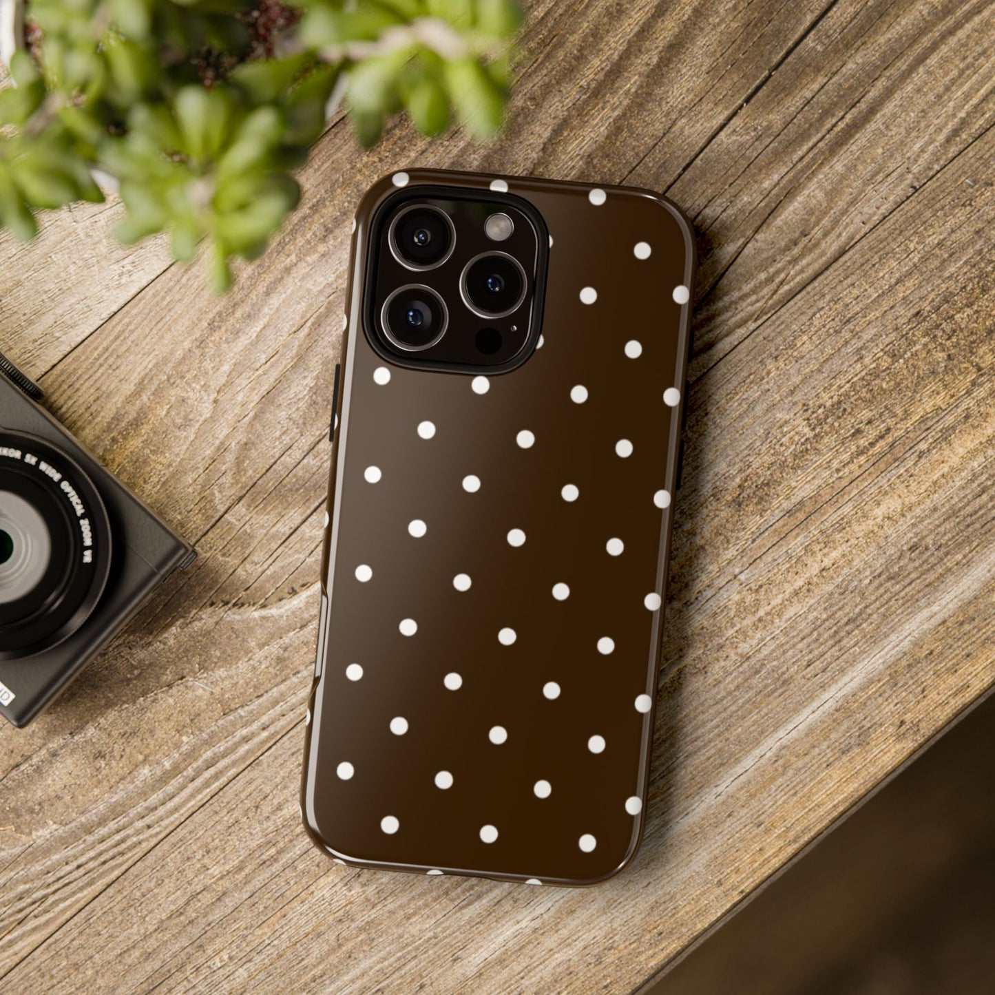 Cacao Polka Dot  — Phone Case Tough Case