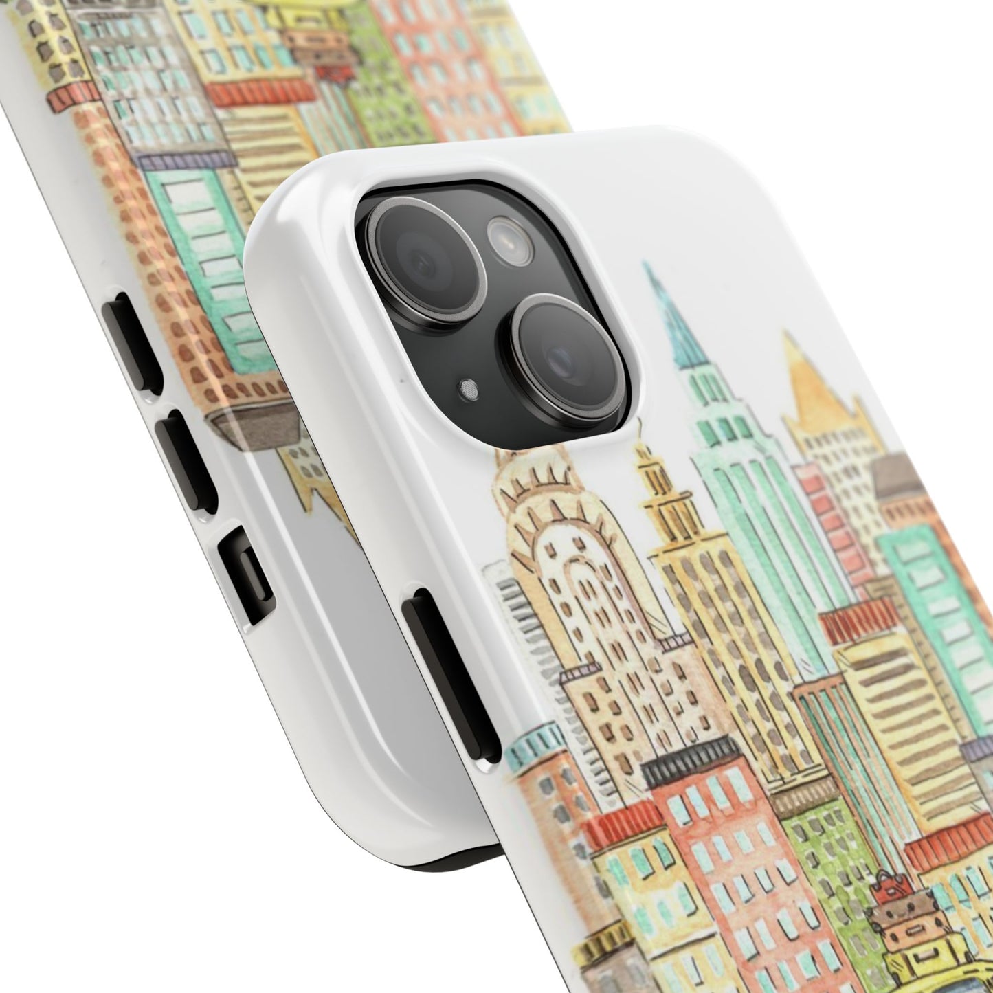 New York – New York Watercolor Skyline Tough Phone Case