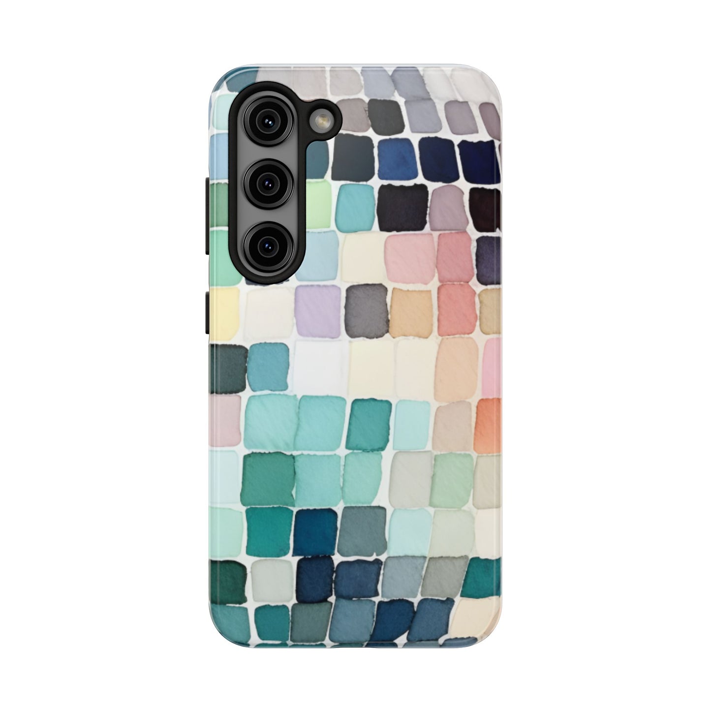 Watercolor —  Abstract Mosaic Tough Phone Case Pastel Tile Protective Cover