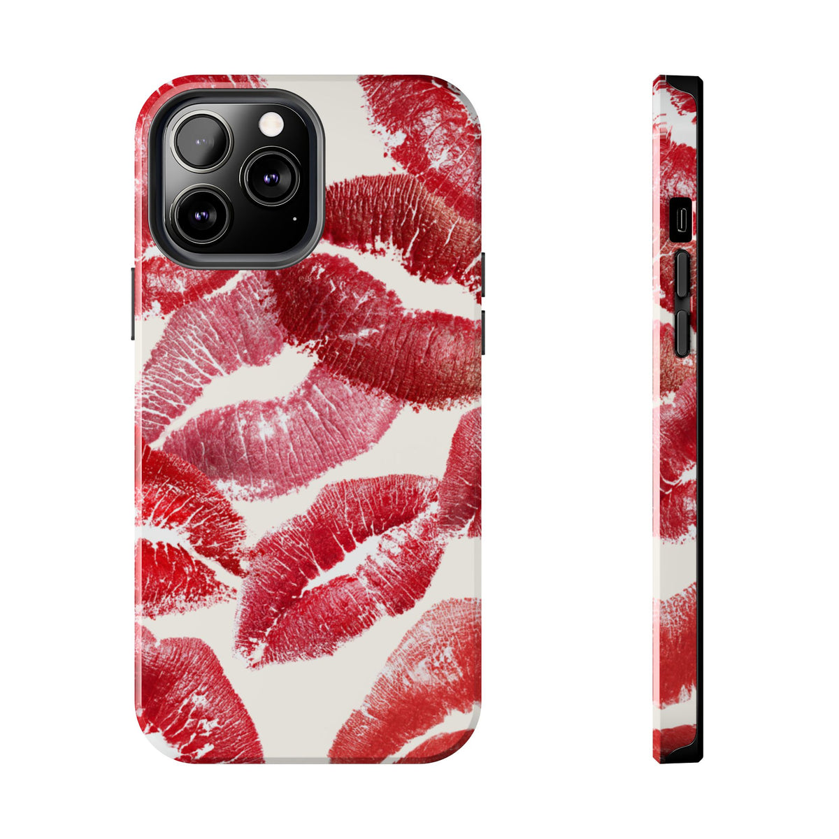 Red Lipstick Kiss Pattern Phone Case | Tough Phone Case