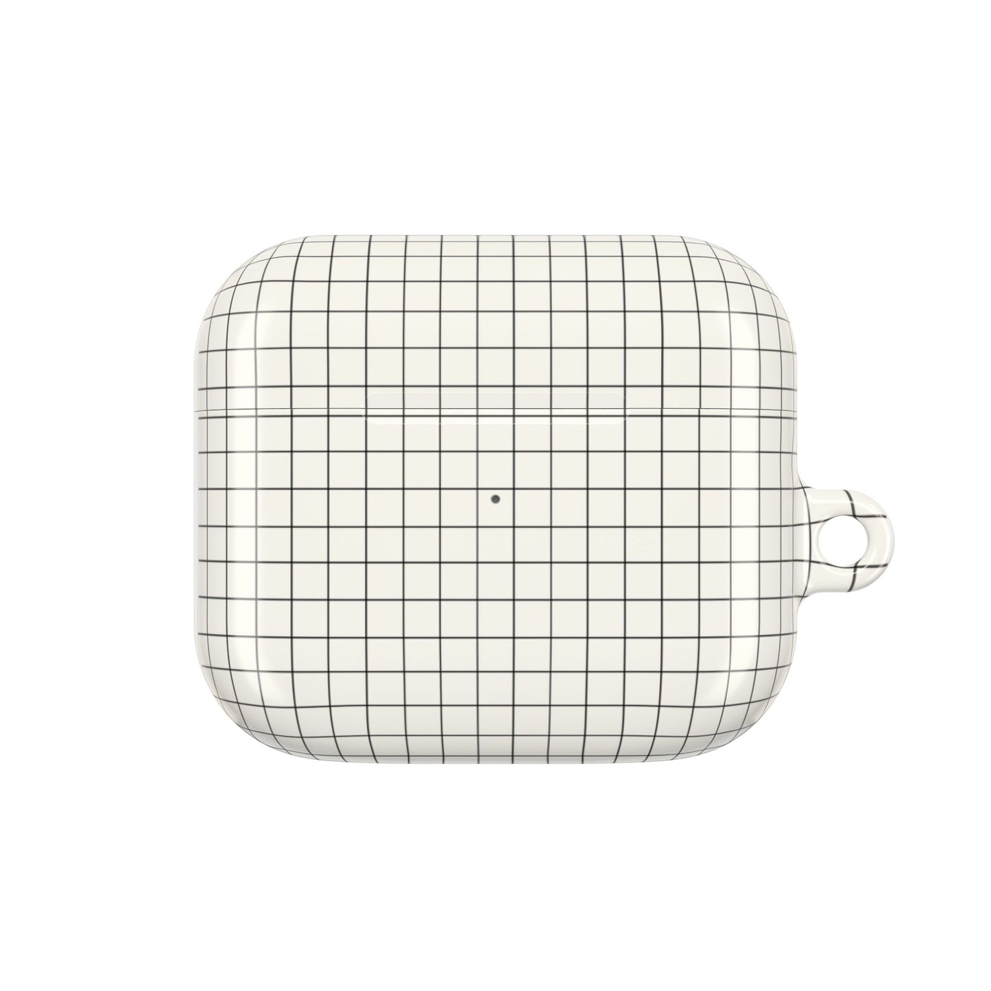 Minimal Grid Pattern AirPod Case | Black Checkered Design