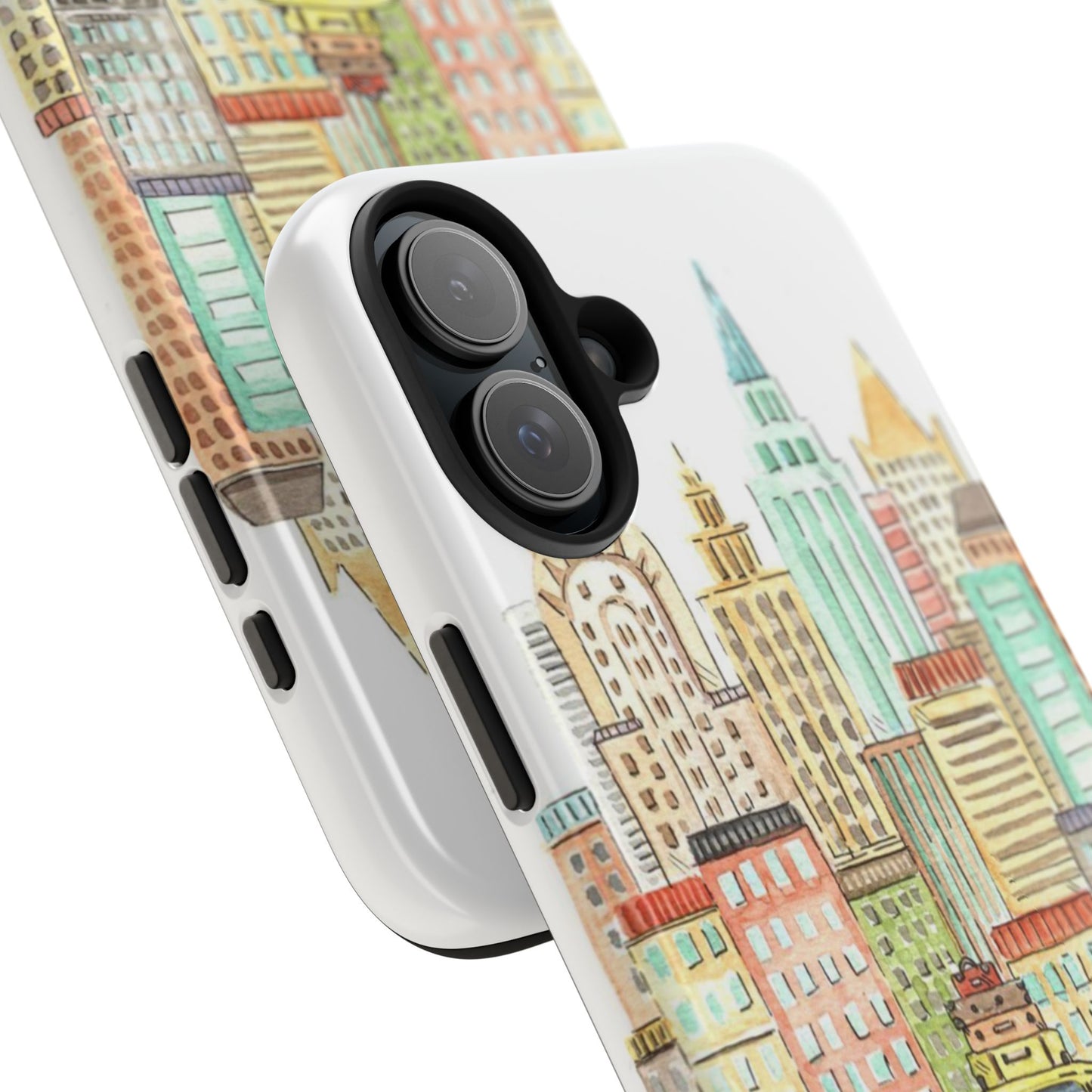 New York – New York Watercolor Skyline Tough Phone Case