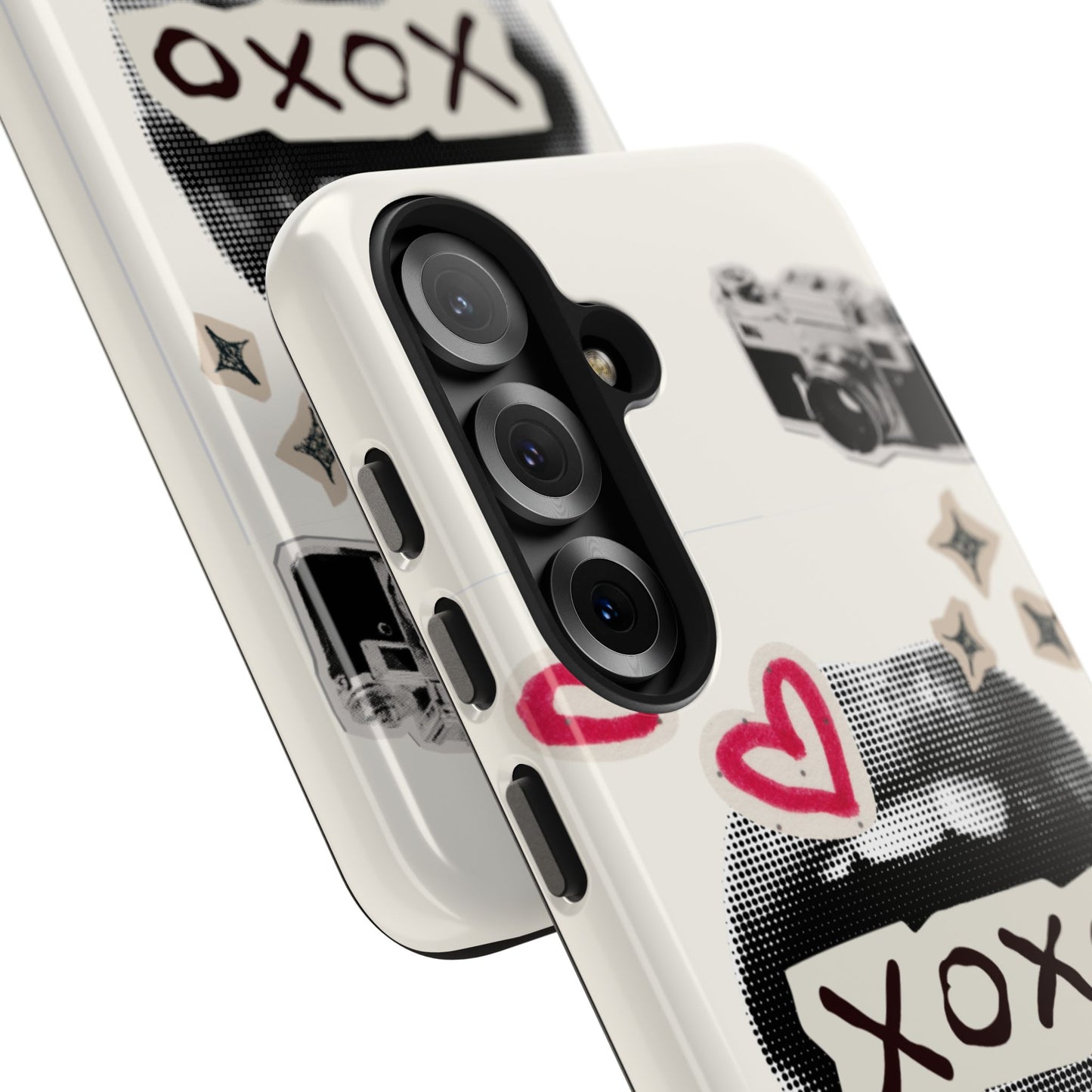 XOXO Lips Phone Case | Retro Pop Art Camera & Hearts