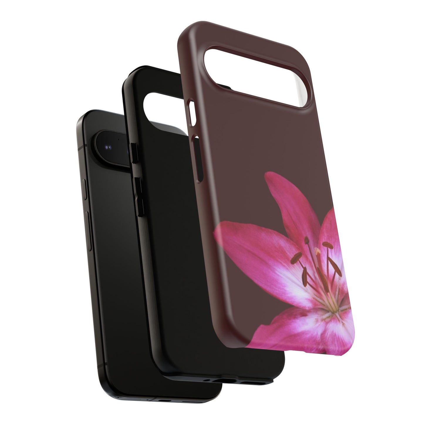 Burgundy Lily Floral – Phone Case Tough Case