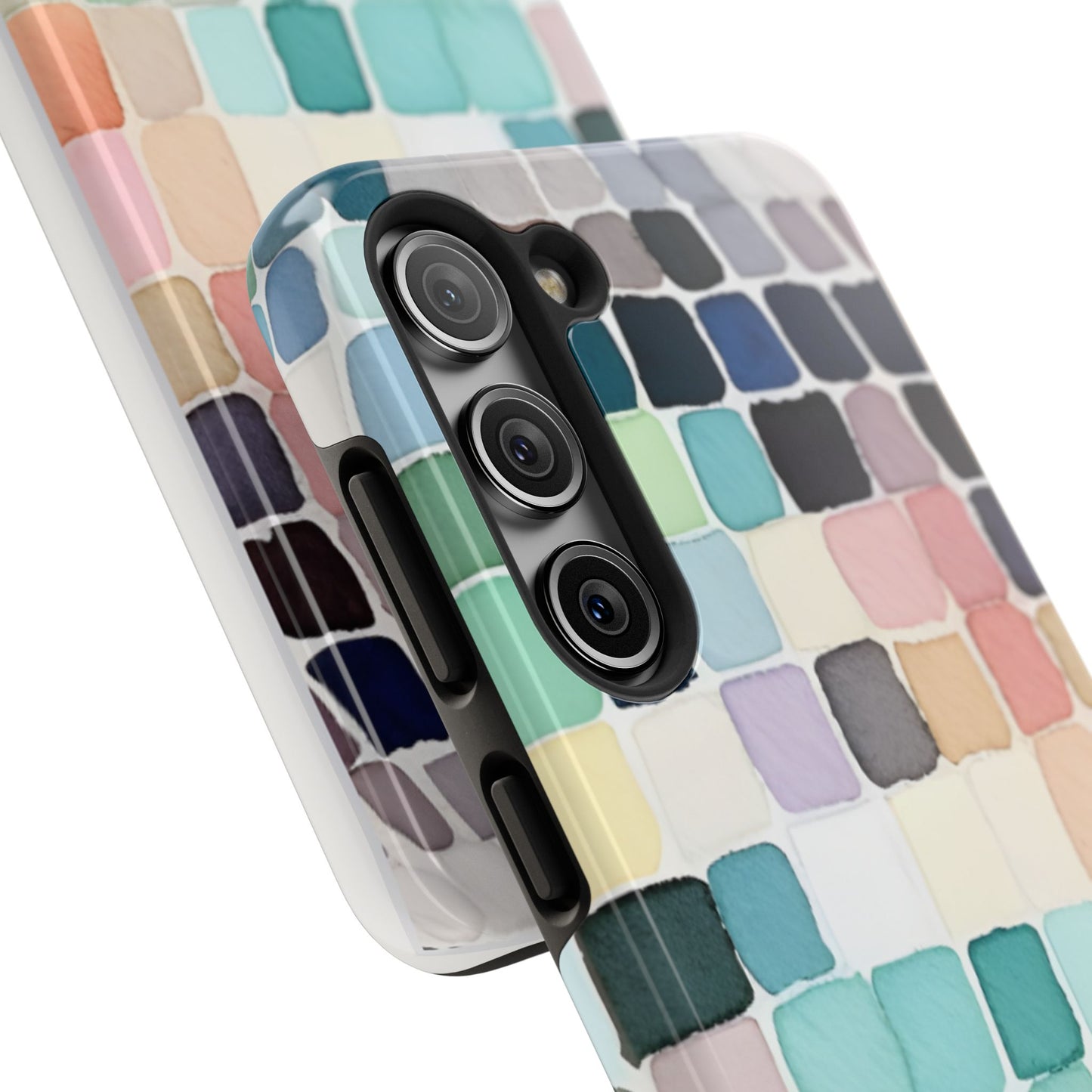 Watercolor —  Abstract Mosaic Tough Phone Case Pastel Tile Protective Cover