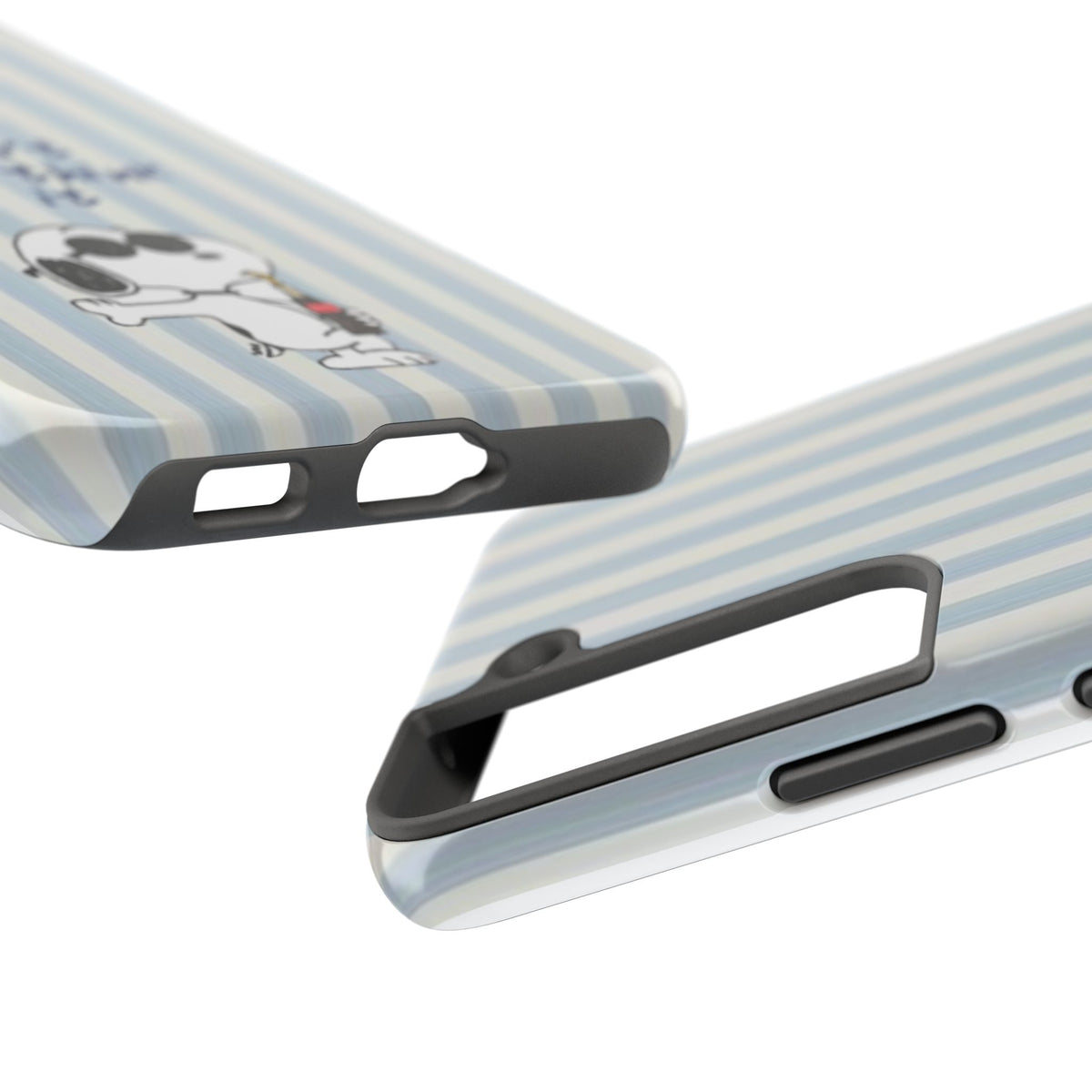 Snoopy "Don't Overthink It" Tough Phone Case — Striped Protective Cover