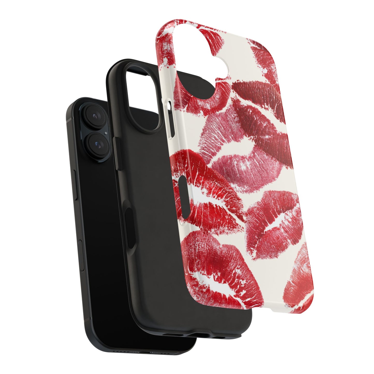 Red Lipstick Kiss Pattern Phone Case | Tough Phone Case